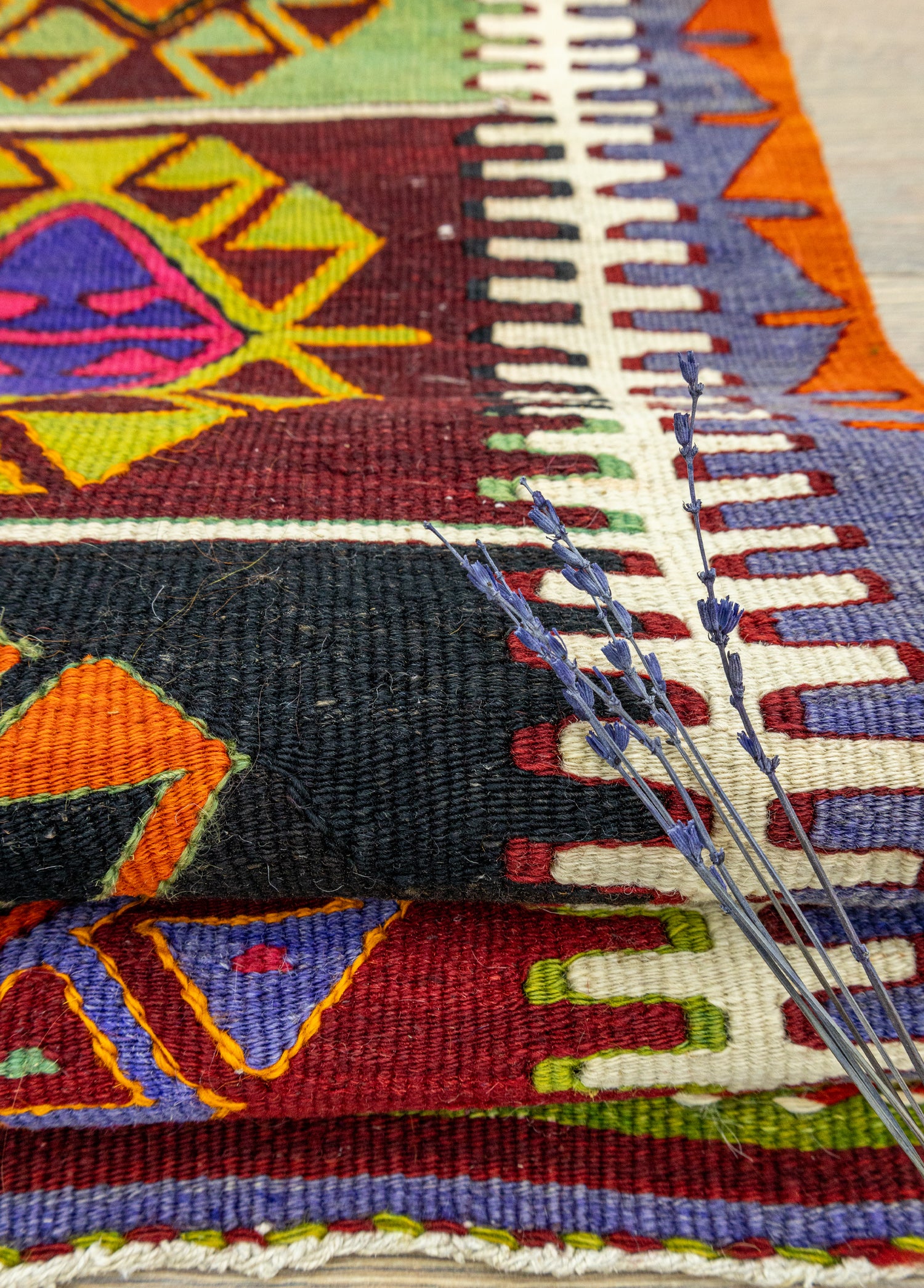Pakdest Renkli El Dokuma Kavak Kilim 118x186 cm