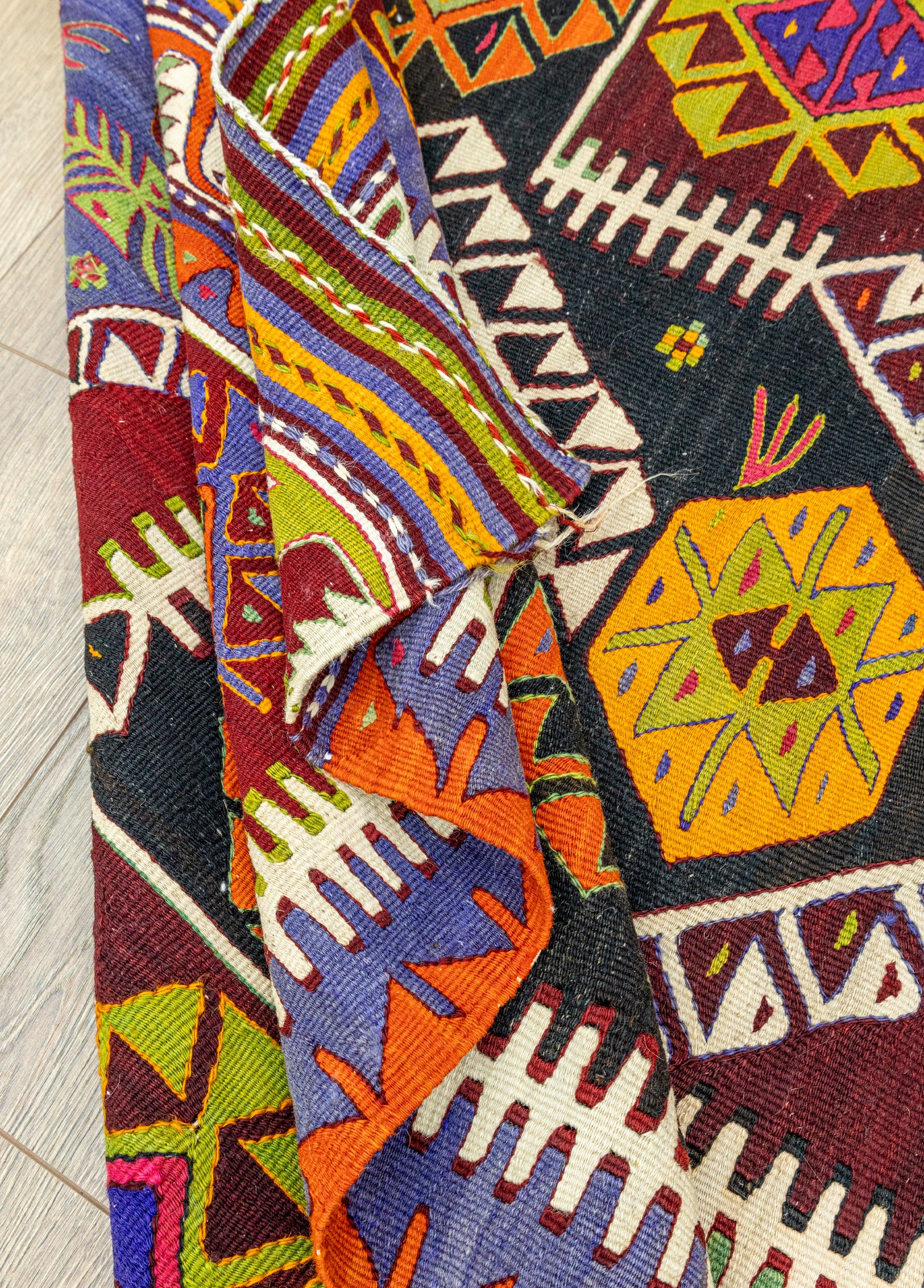 Pakdest Renkli El Dokuma Kavak Kilim 118x186 cm