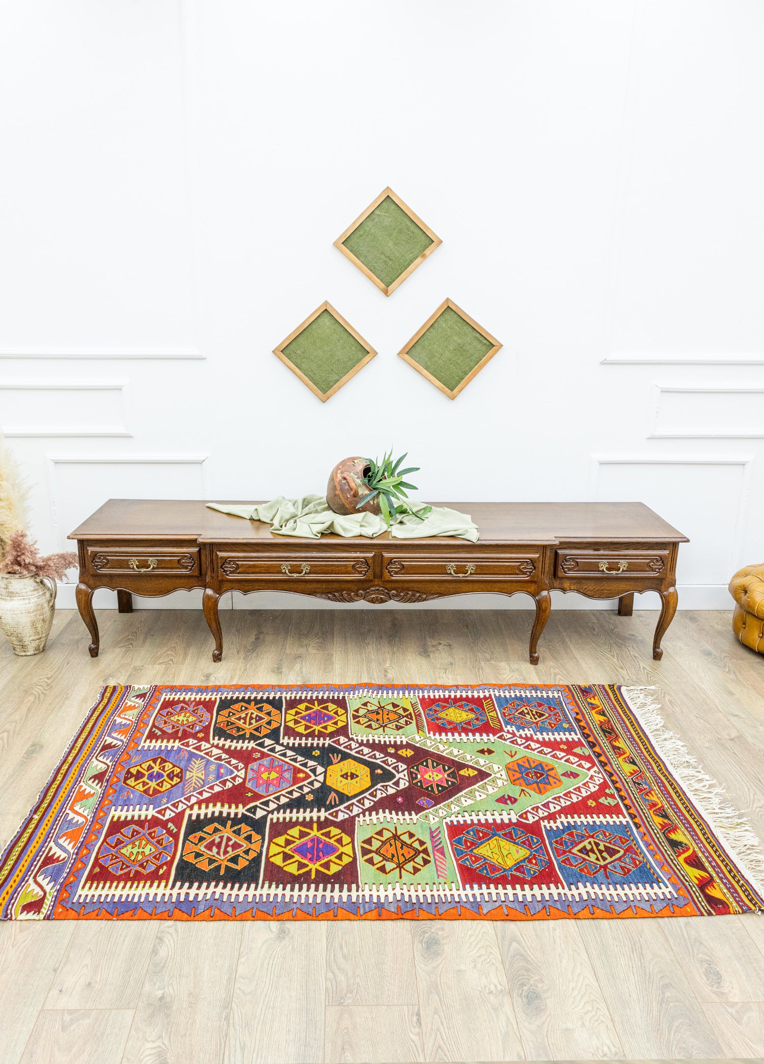 Pakdest Renkli El Dokuma Kavak Kilim 118x186 cm