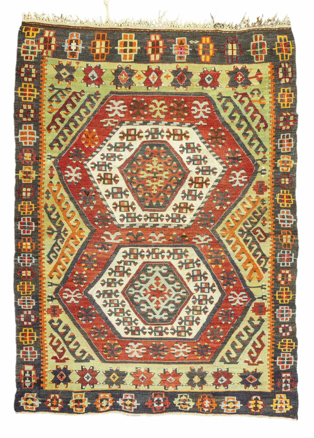 Elnara Geometrik Tasarımlı Yün Kilim 102x145 cm