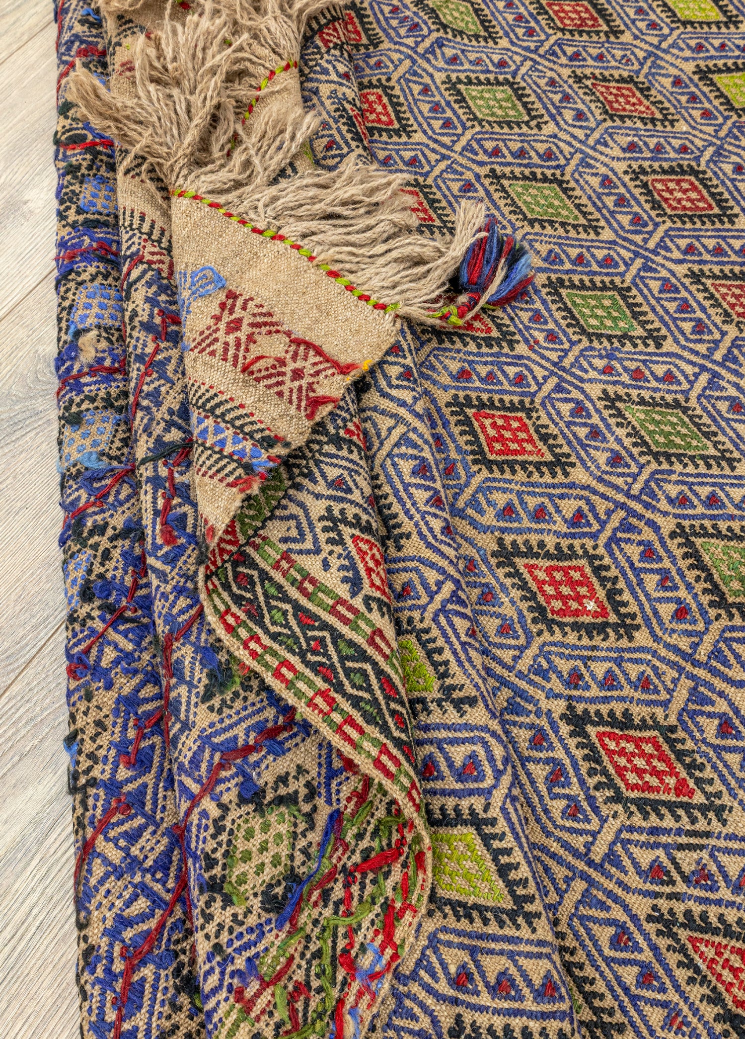 Mogan Renkli Yün Cicim Kilim 156x240 cm