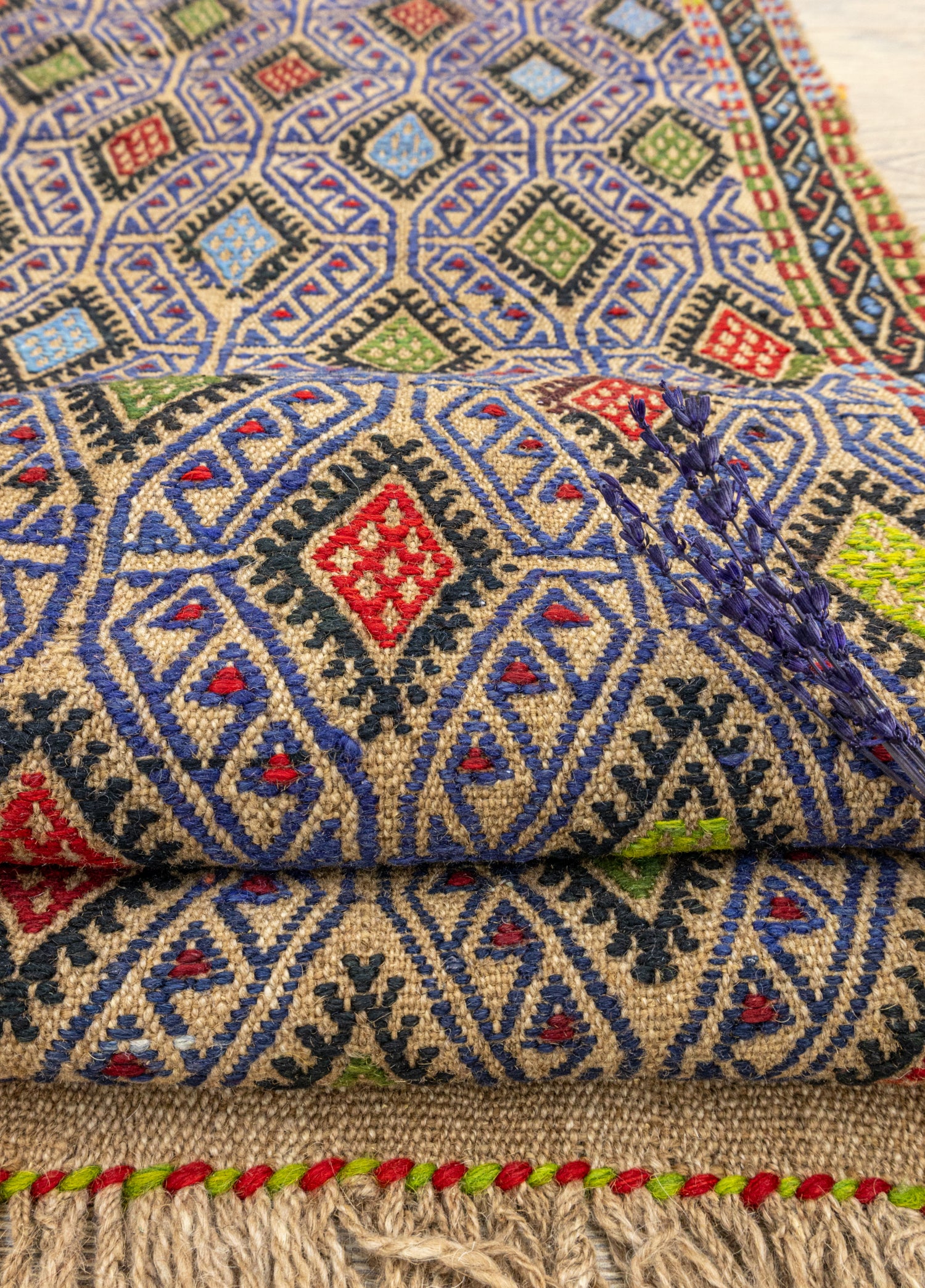 Mogan Renkli Yün Cicim Kilim 156x240 cm