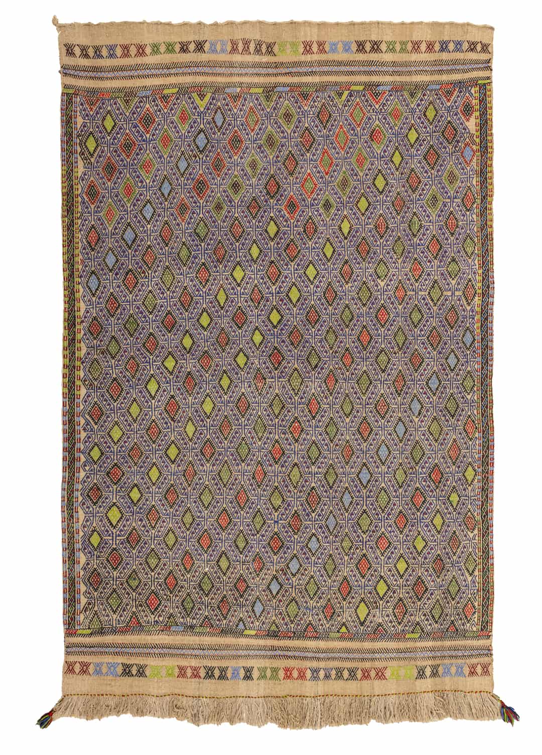 Mogan Renkli Yün Cicim Kilim 156x240 cm