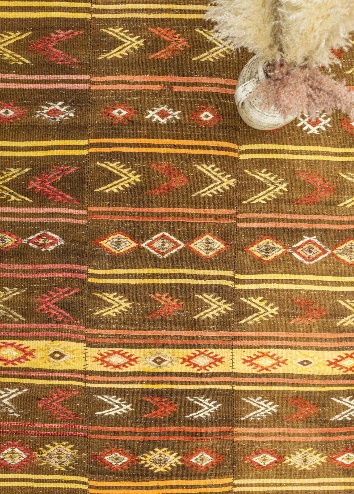 Brownish Çubuklu Üç Kanat Kilim 170x389 cm