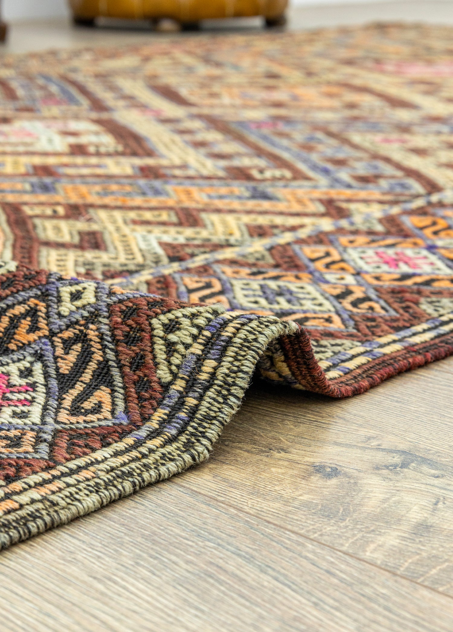 Hazra Geometrik Tasarımlı Cicim Kilim 153x433 cm
