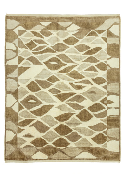 Kutal Soyut Tasarımlı El Dokuma Yün Halı 228x292 cm