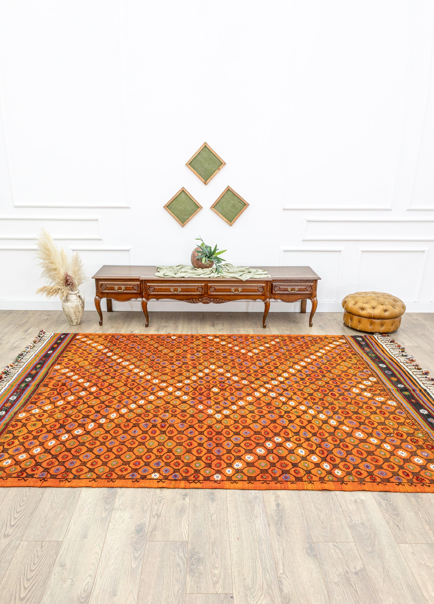 Uraz Geometrik Desenli Cicim Kilim 227x325 cm