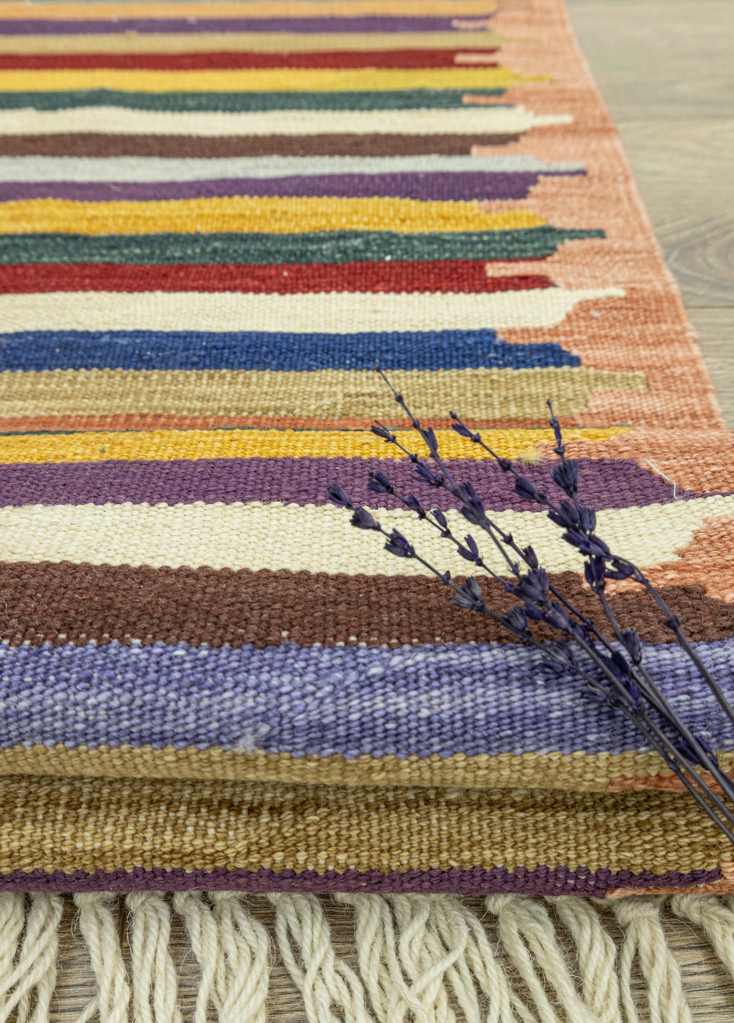 Liora Çubuk Tasarımlı Yün Kilim 114x177 cm