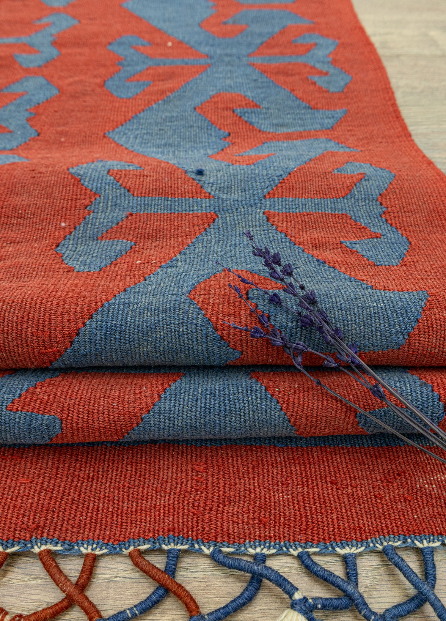 Ihlara El Dokuma Kırmızı Kilim 195x281 cm