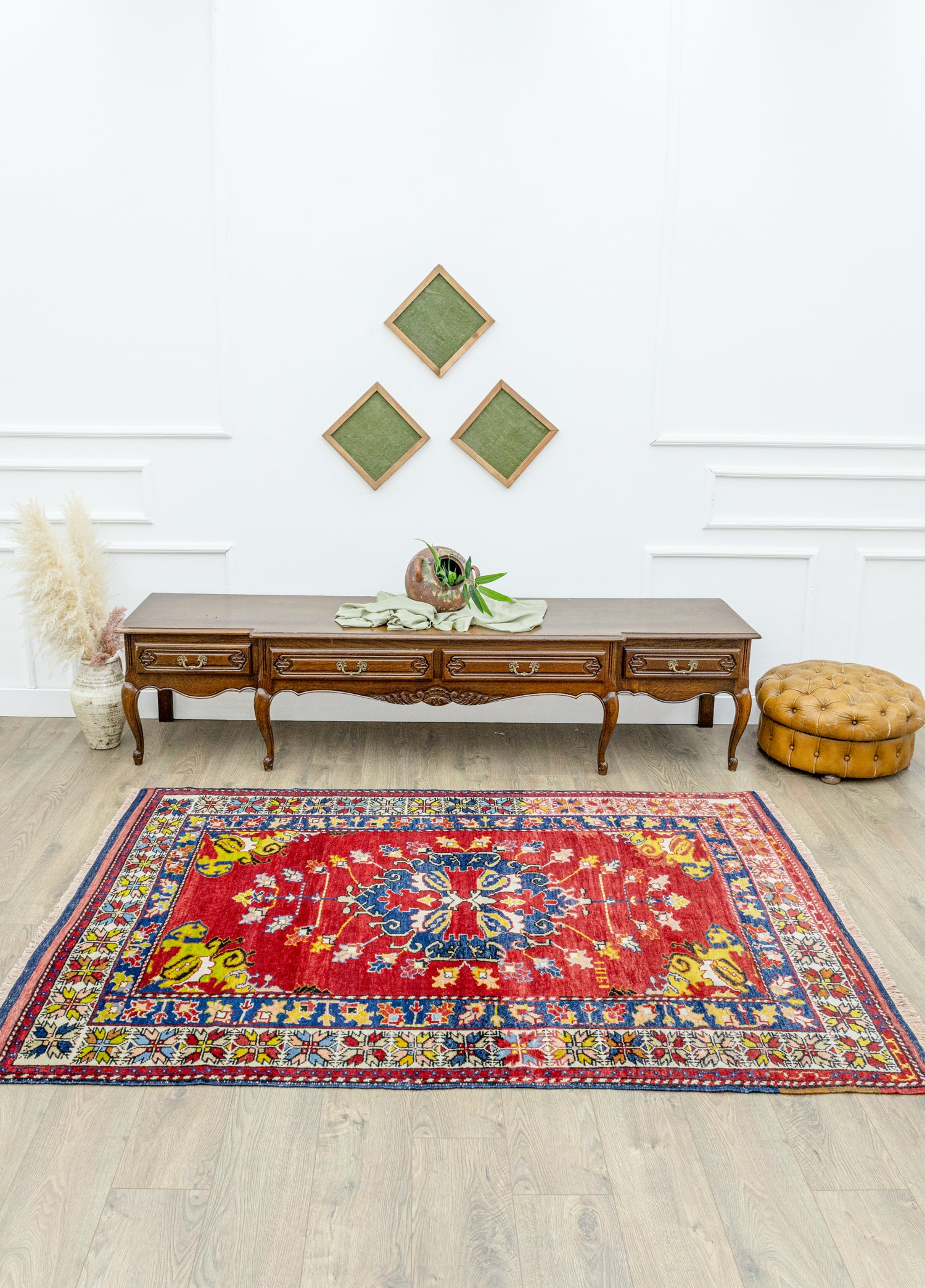 Yavı El Dokuma Kırmızı Yün Halı 157x207 cm