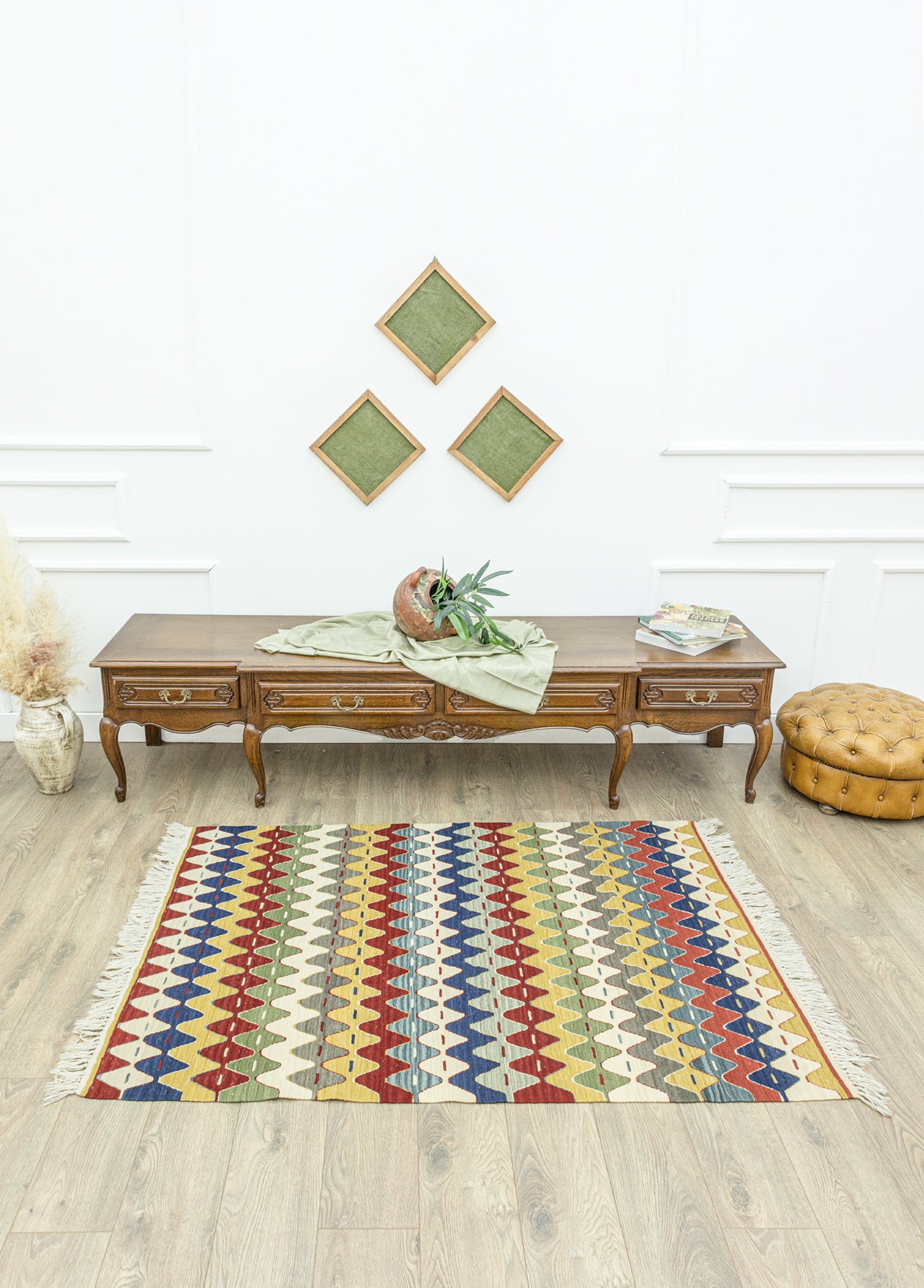 Armiya Modern Hand-Woven Wool Kilim 120x171 cm