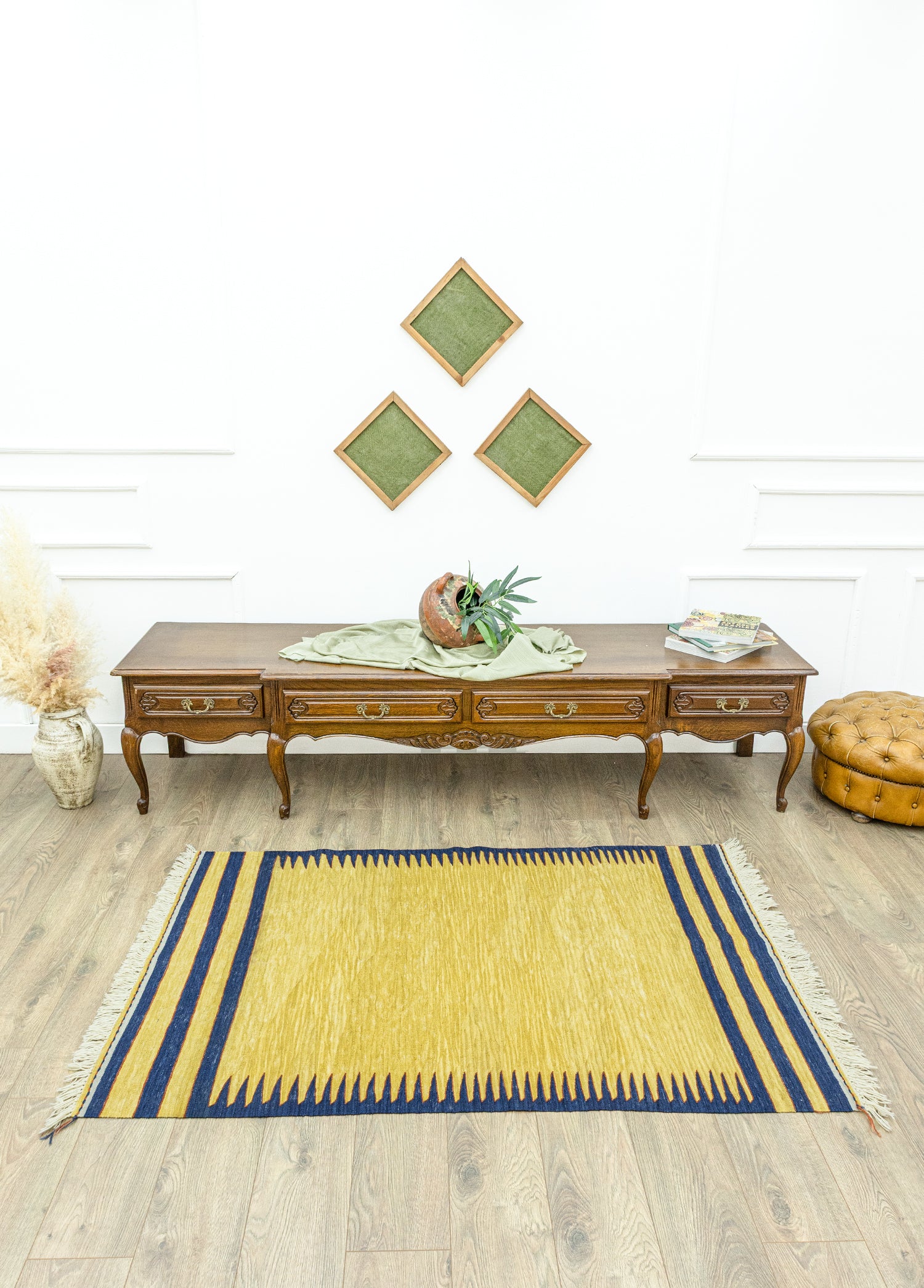 Norcis Hand-Woven Yellow Kilim 109x168 cm