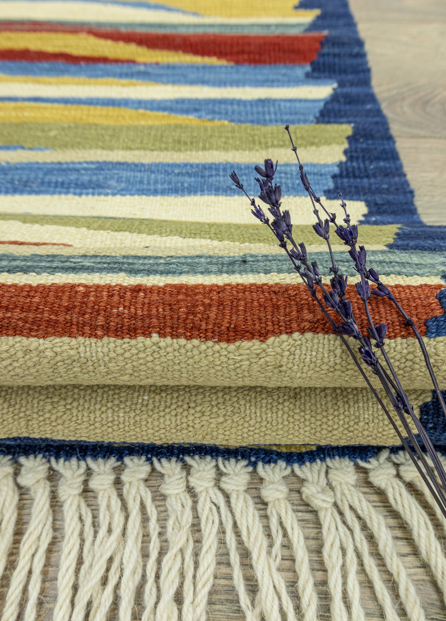 Sadun Abstract Design Wool Kilim 115x167 cm