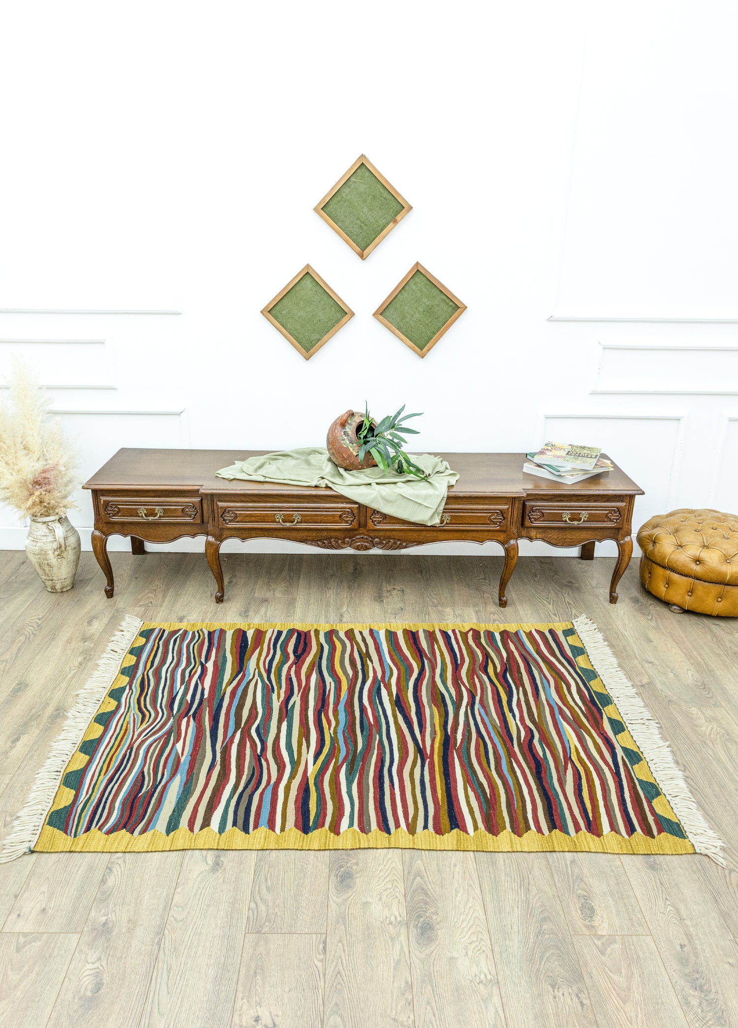 Purple Color Hand Woven Kilim 119x177 cm