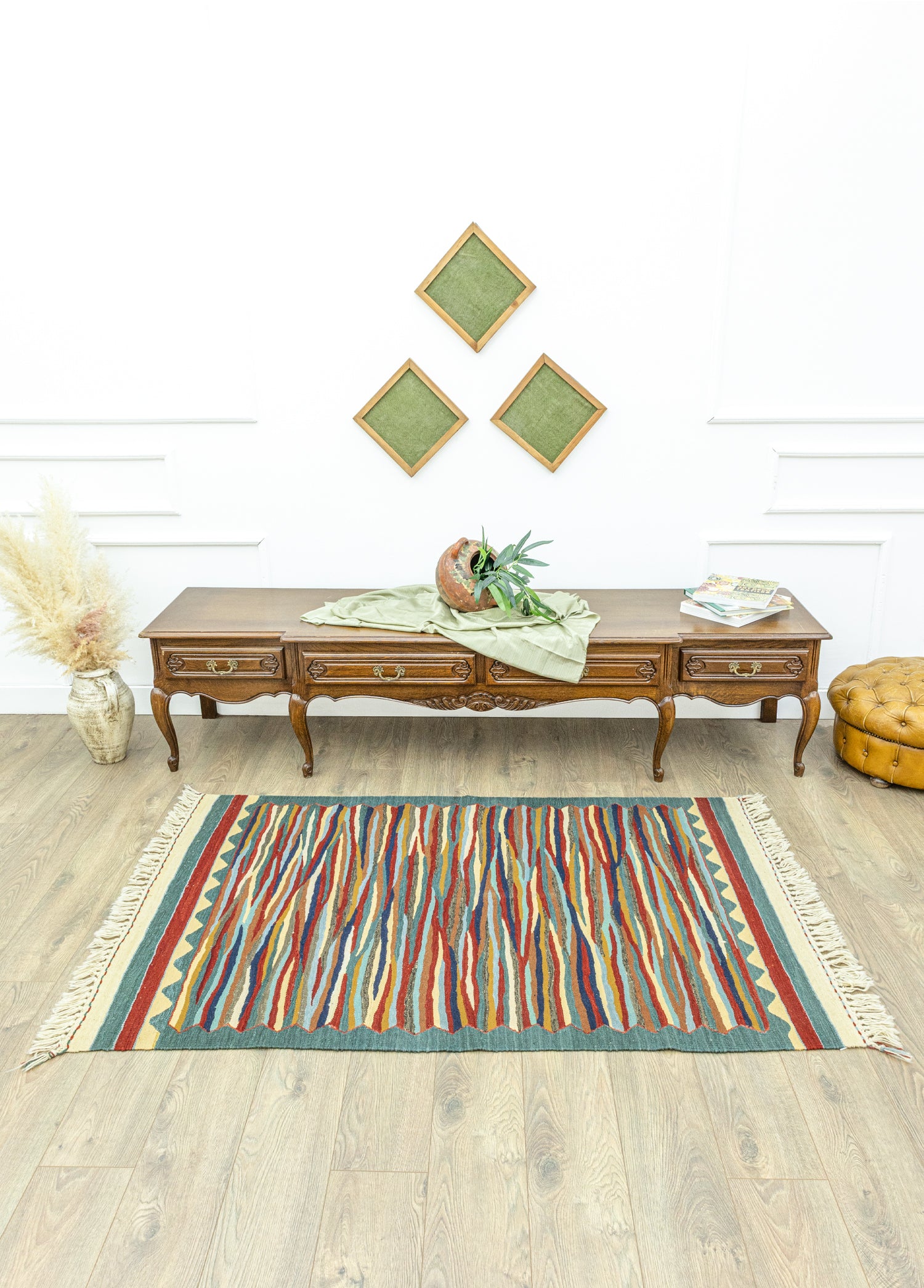 Girelli Soyut Desenli Yün Kilim 116x180 cm