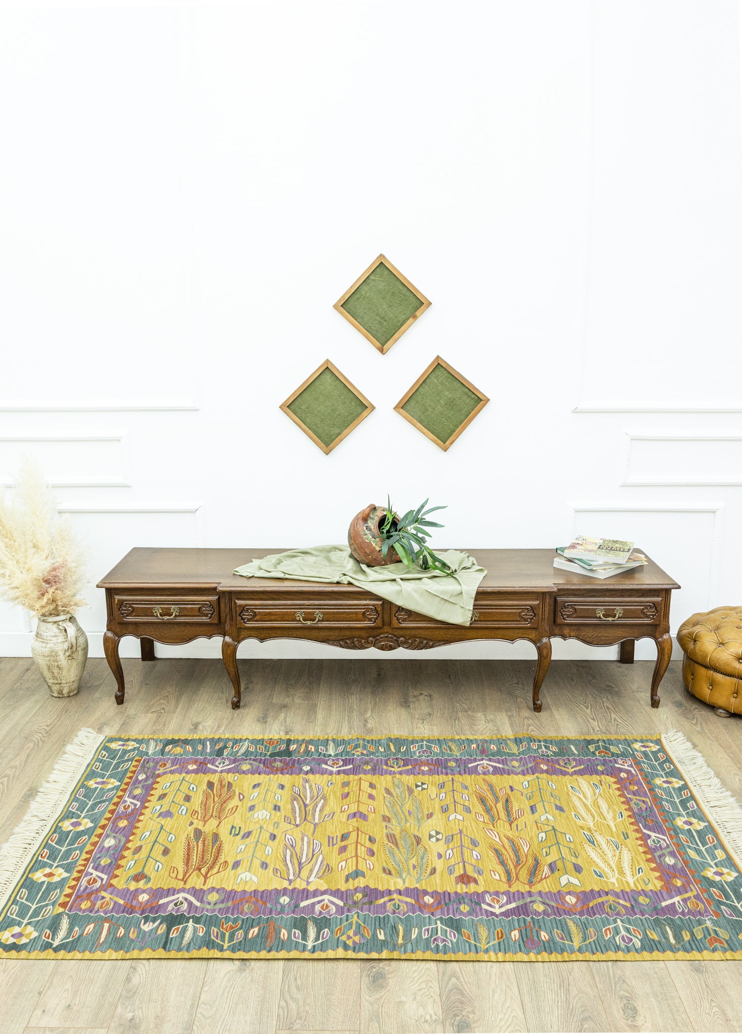 Lilac Dekoratif El Dokuma Kilim 118x213 cm