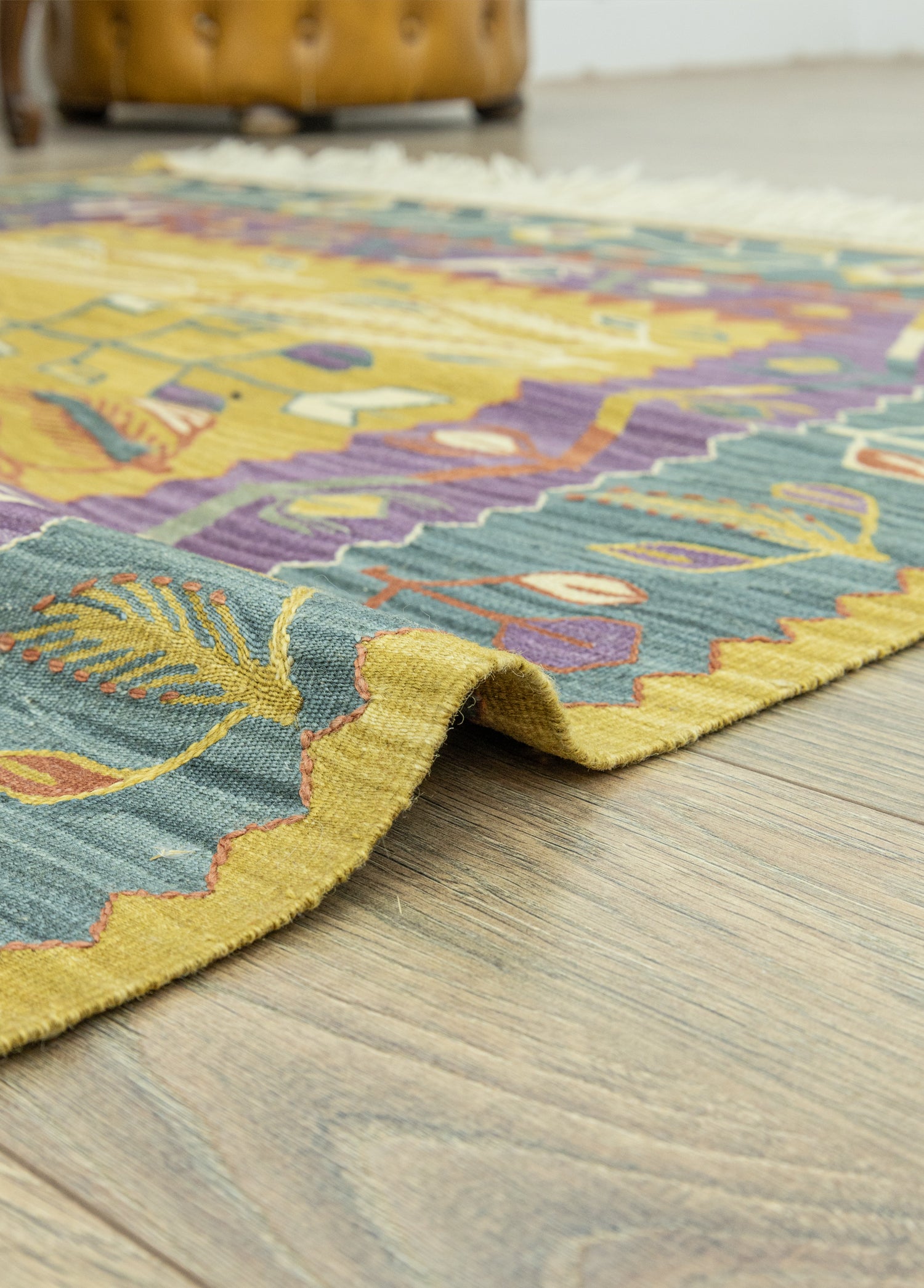 Lilac Dekoratif El Dokuma Kilim 118x213 cm