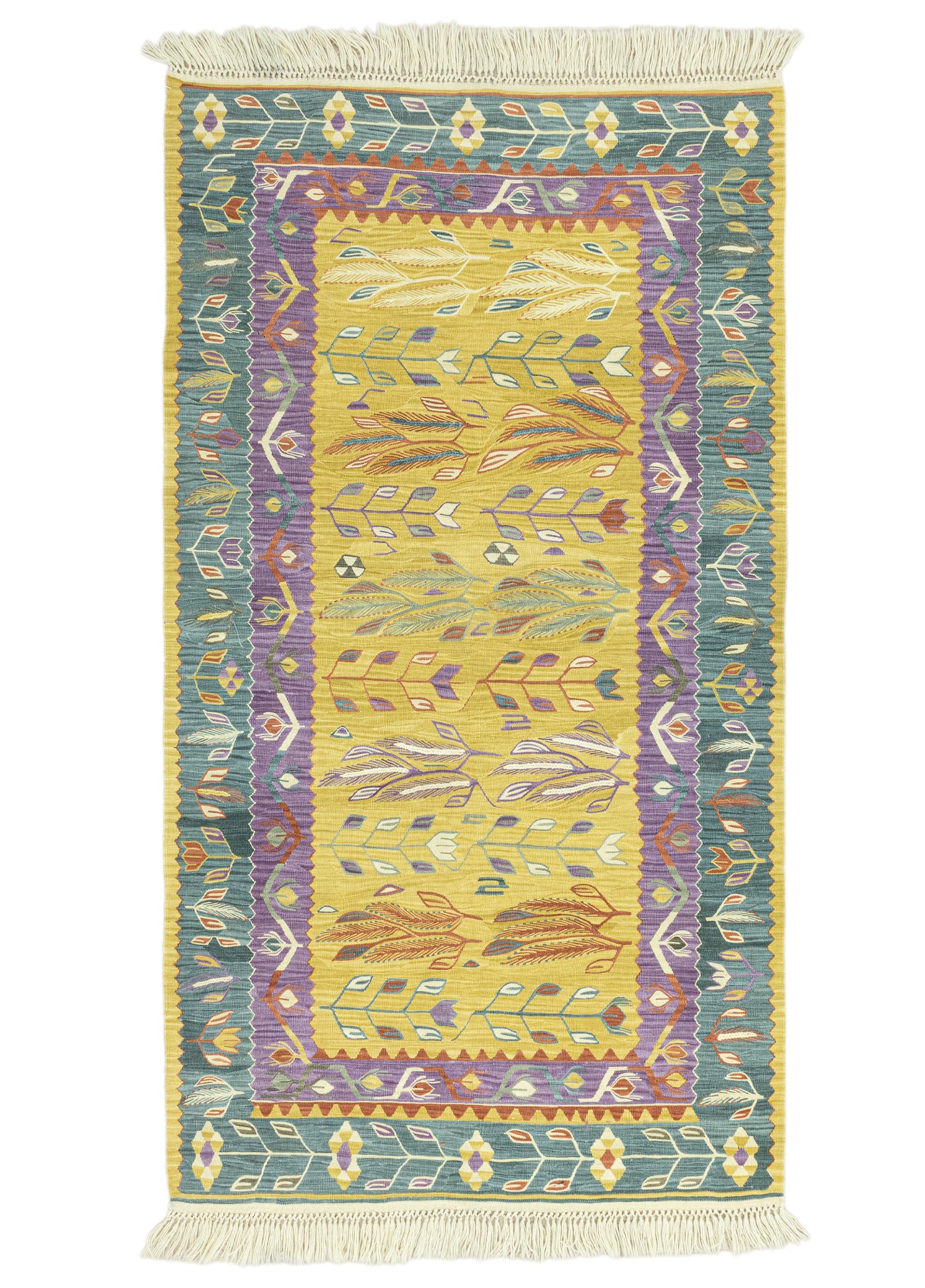 Lilac Dekoratif El Dokuma Kilim 118x213 cm