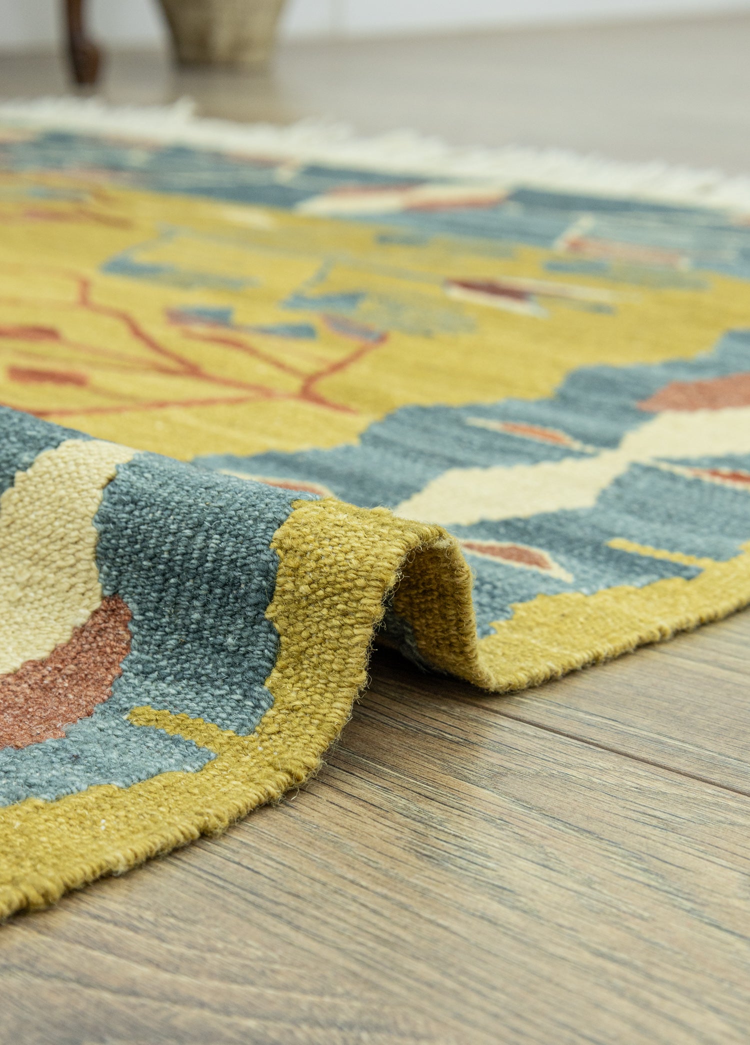 Bluesy El Dokuma Yün Kilim 113x173 cm