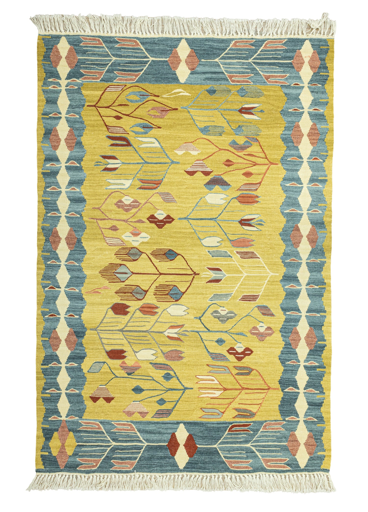 Bluesy El Dokuma Yün Kilim 113x173 cm