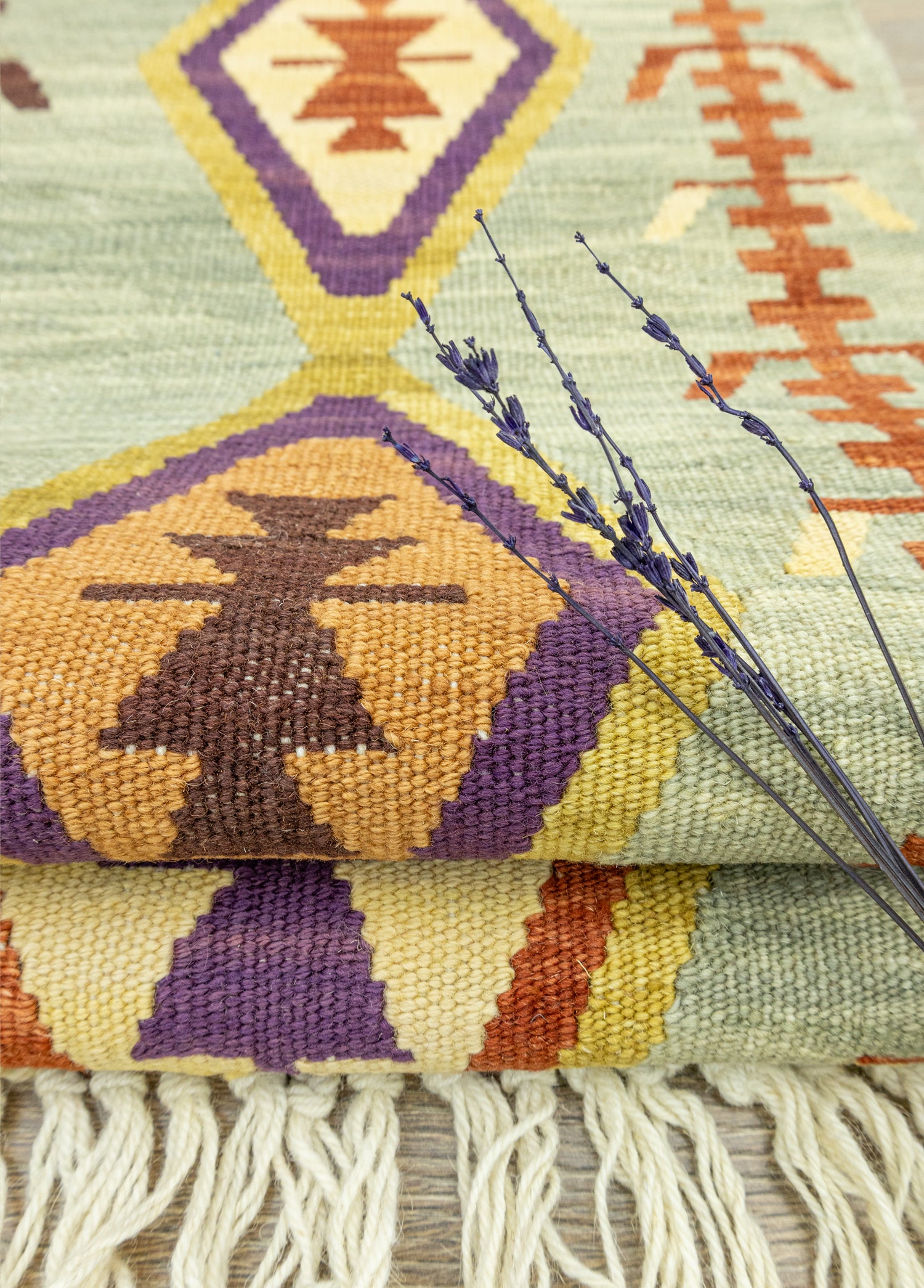 Granada Geometrik Tasarımlı Yün Kilim 117 x 174 cm