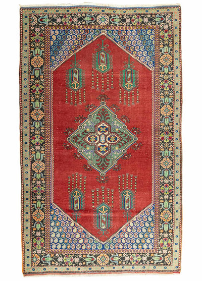 Saveh Rustik Tasarımlı Yün Halı 156x260 cm