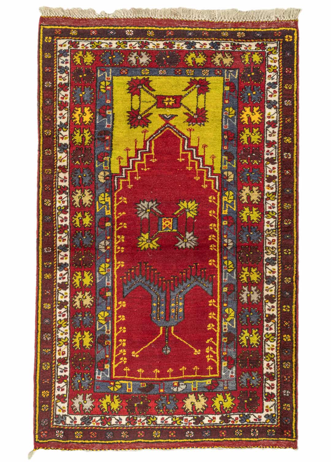 Kuzca El Dokuma Yün Köy Halı 125x195 cm