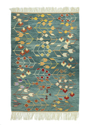 Batllo Pastel Renkli Yün Kilim 120x172 cm