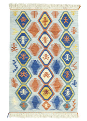 Miraz Geometrik Tasarımlı Yün Kilim 113x172 cm