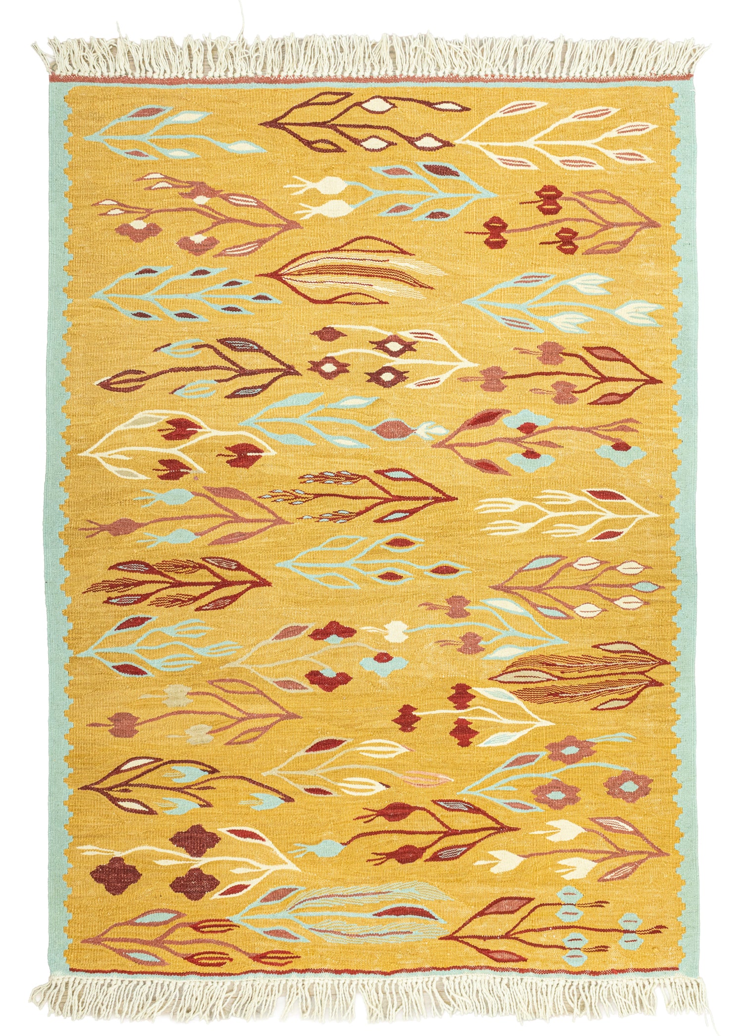 Tiva Çiçekli El Dokuma Kilim 124x171 cm