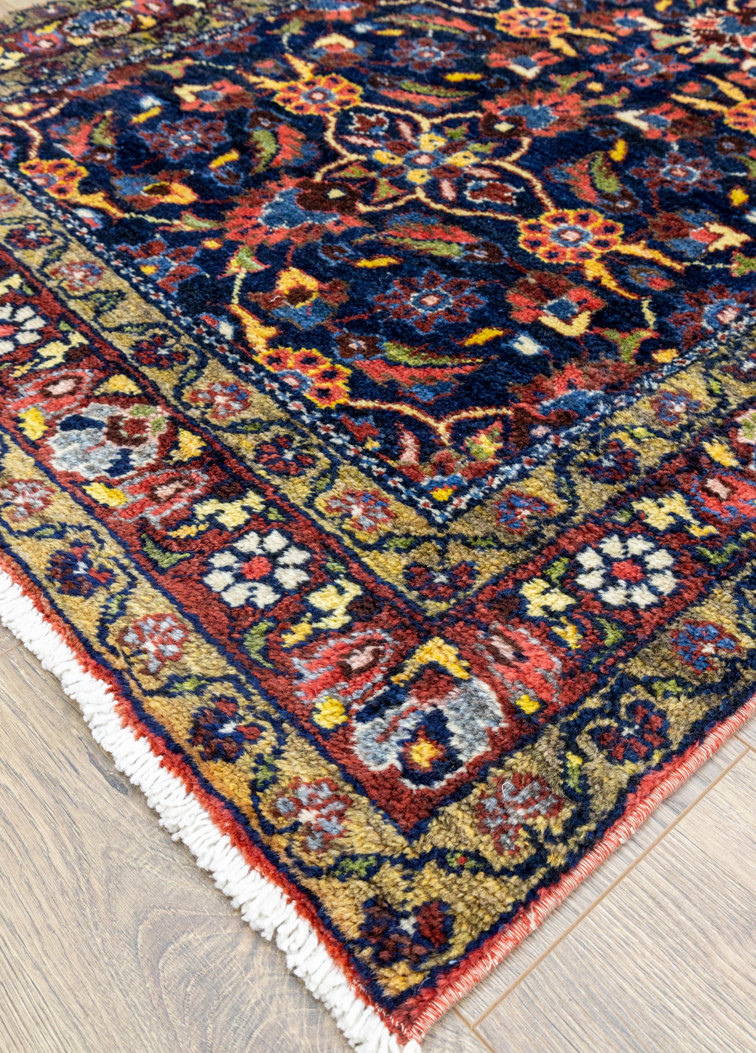 Sera Floral Desenli El Dokuma Yün Halı 100x313 cm
