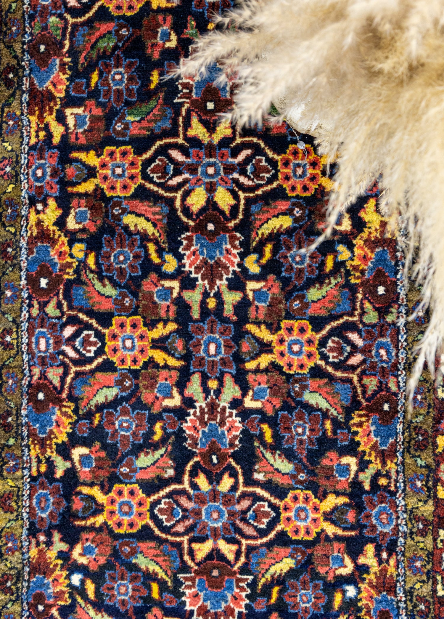 Sera Floral Desenli El Dokuma Yün Halı 100x313 cm