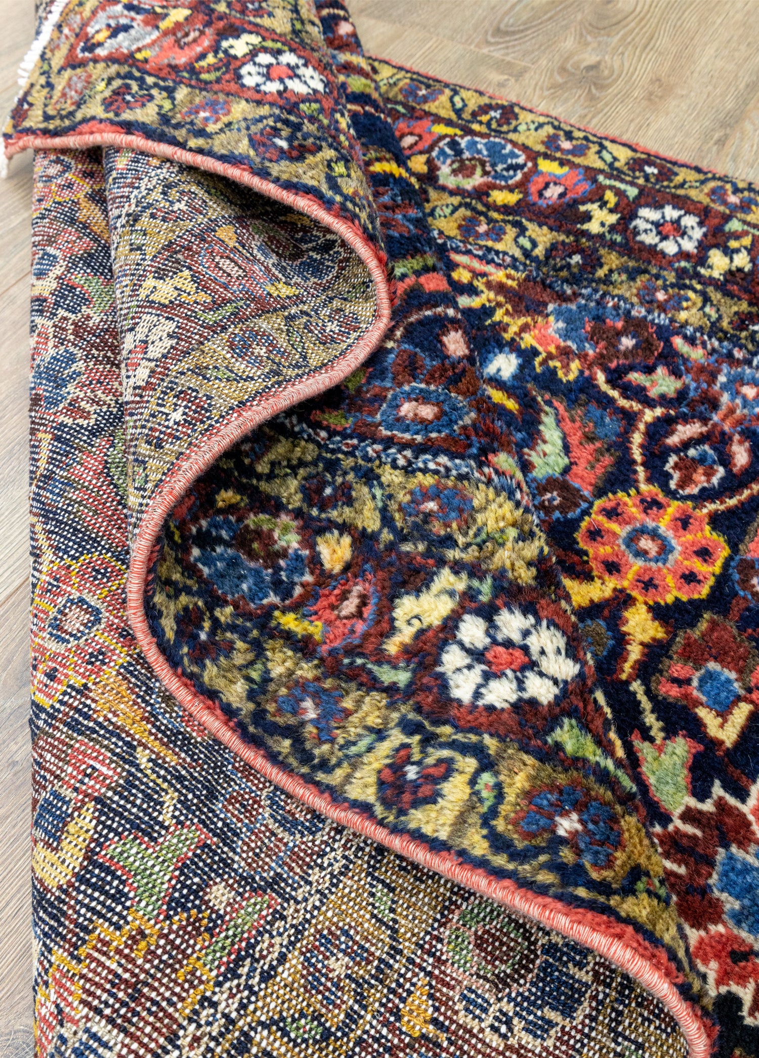 Sera Floral Desenli El Dokuma Yün Halı 100x313 cm