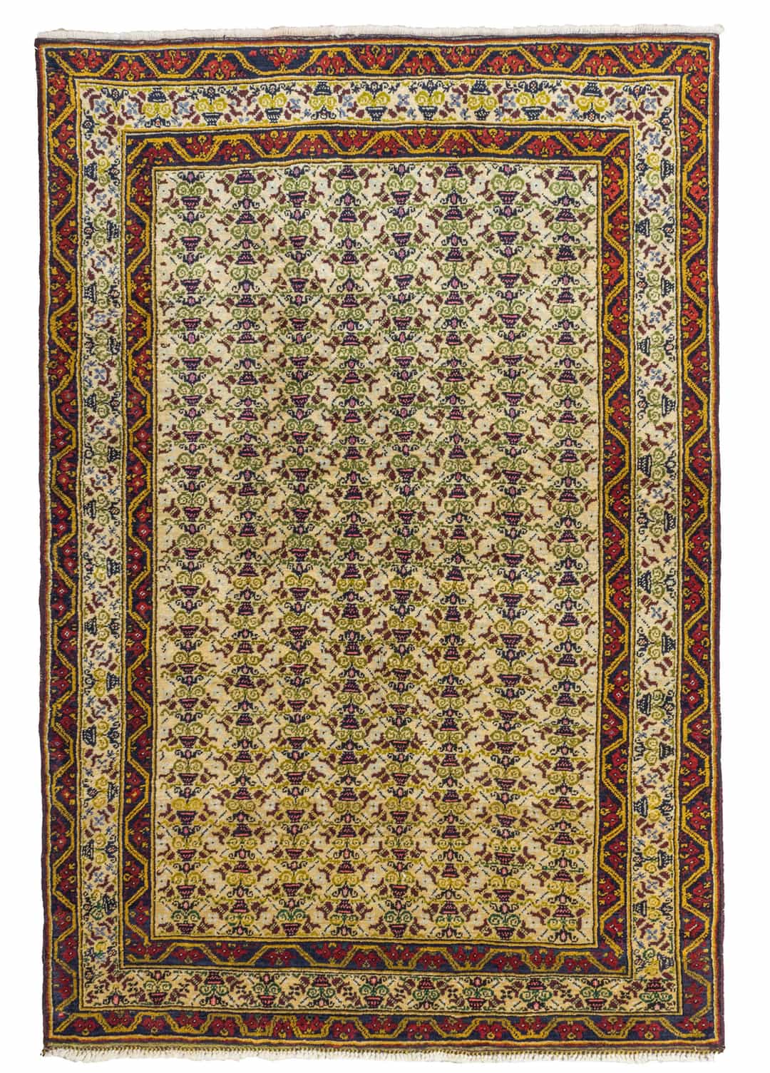 Maher Rustik Desenli El Dokuması Yün Halı 140x207 cm