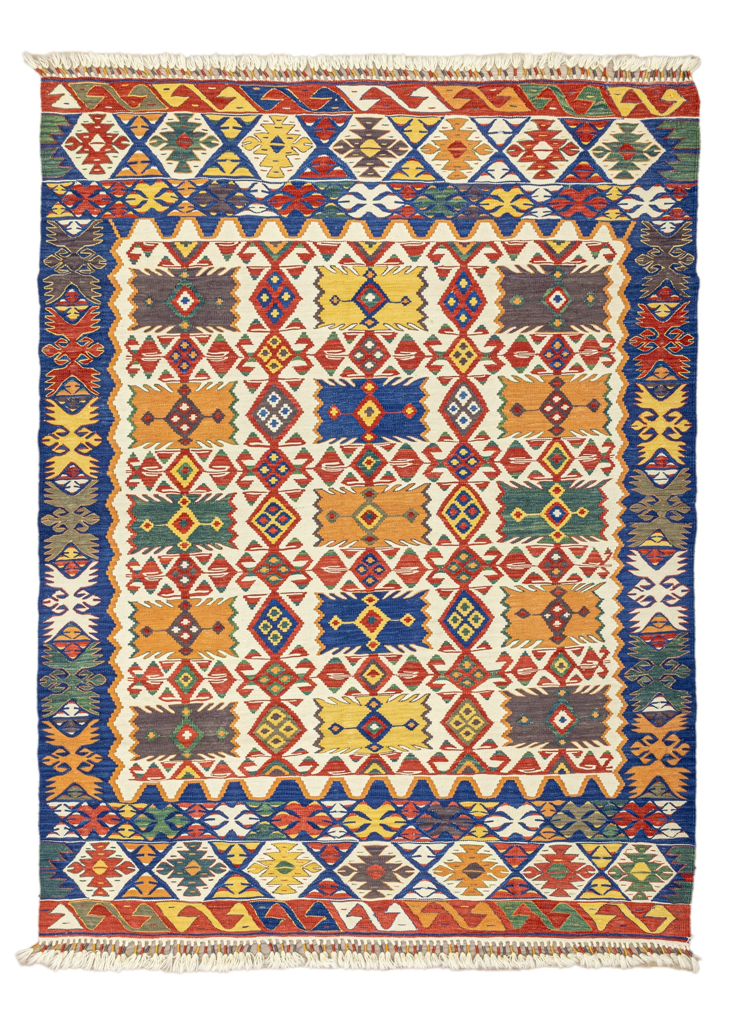 Rhea Hotamış Hand-Woven Wool Kilim 140x187 cm