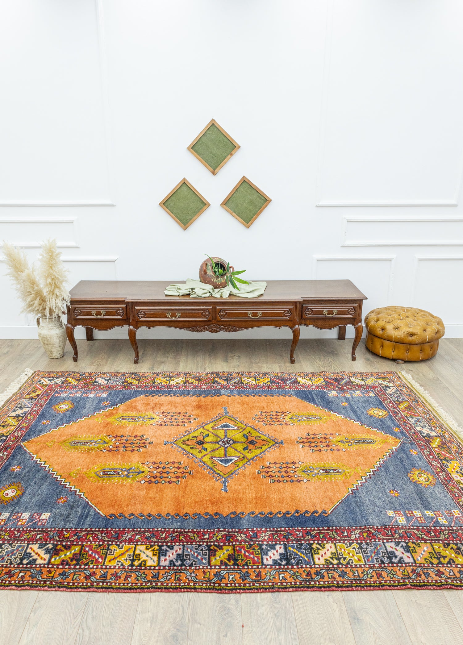 Timer Geometrik Tasarımlı Yün Halı 194x278 cm