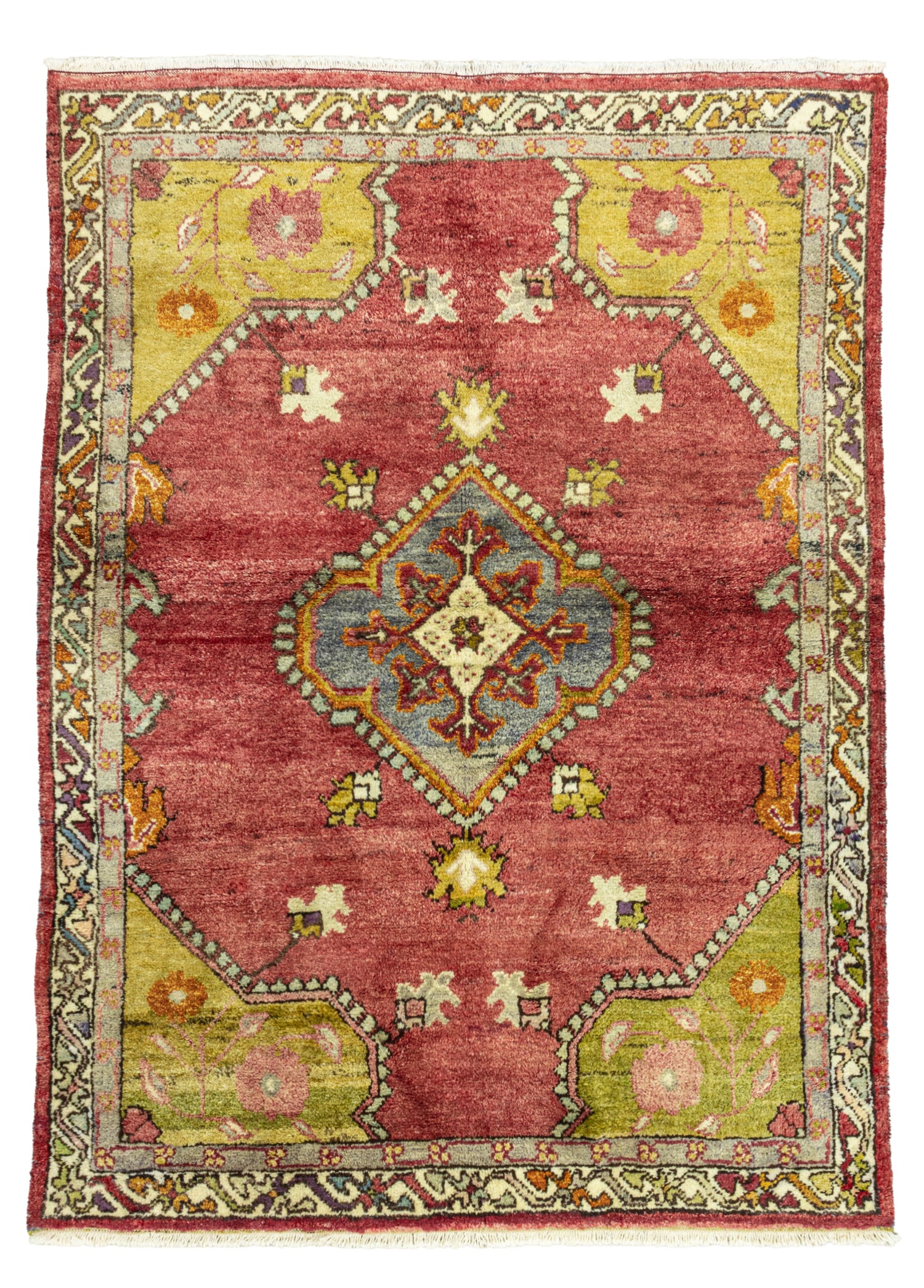 Sina El Dokuma Kırmızı Dekoratif Dazkırı Halı 131x173 cm