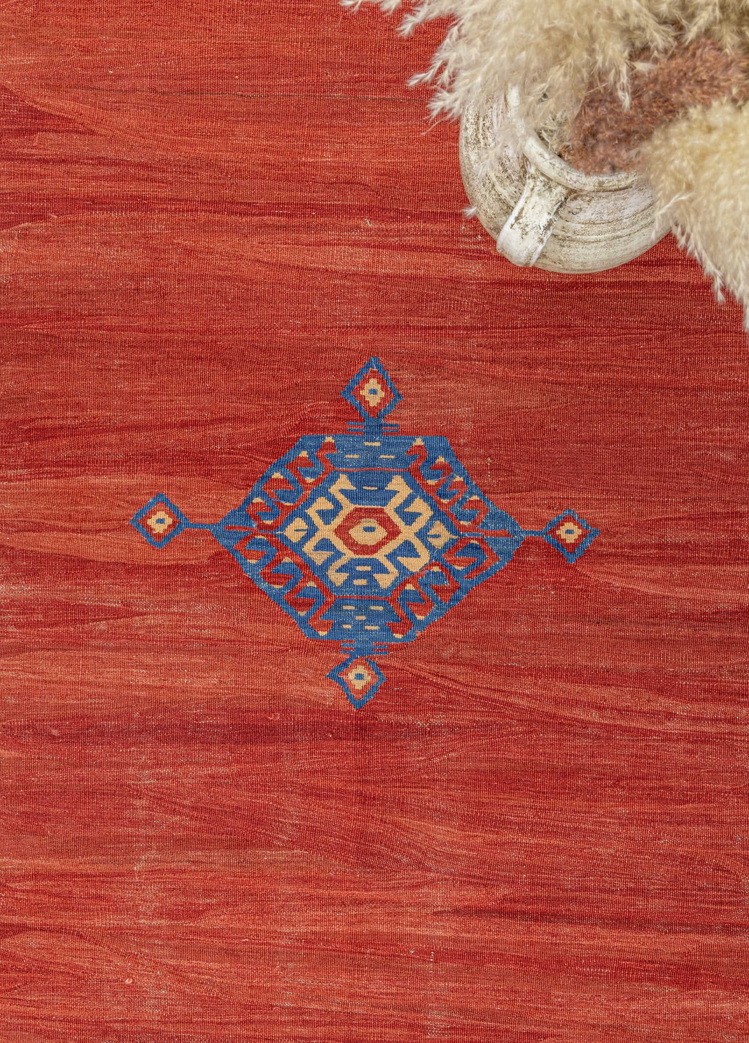 Lemi Kırmızı El Dokuma Kilim 110x161 cm