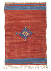 Lemi Kırmızı El Dokuma Kilim 110x161 cm