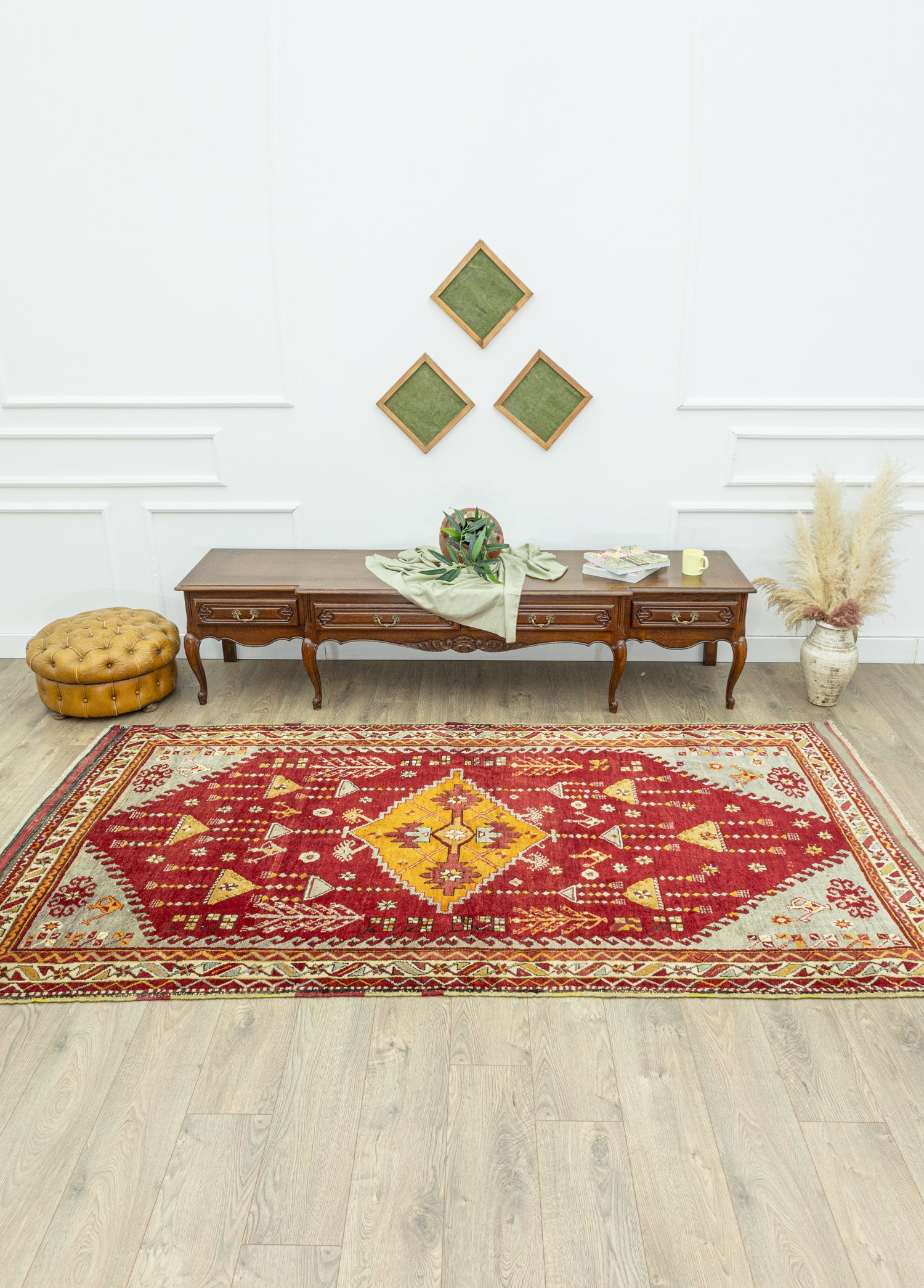 Salin Geometrik Tasarımlı Dazkırı Halı 153x284 cm