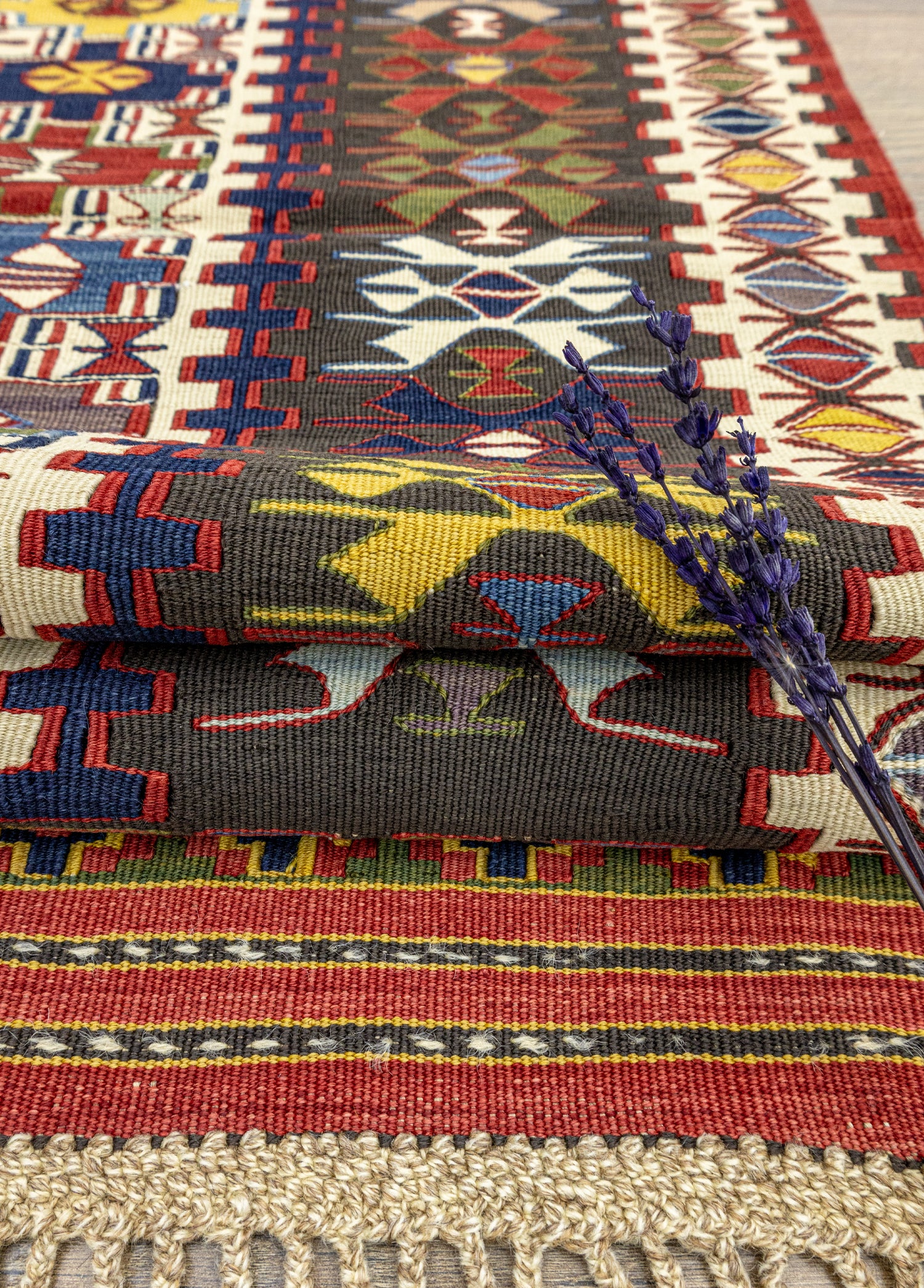 Asher Renkli El Dokuma Nuzumla Kilim 106x144 cm