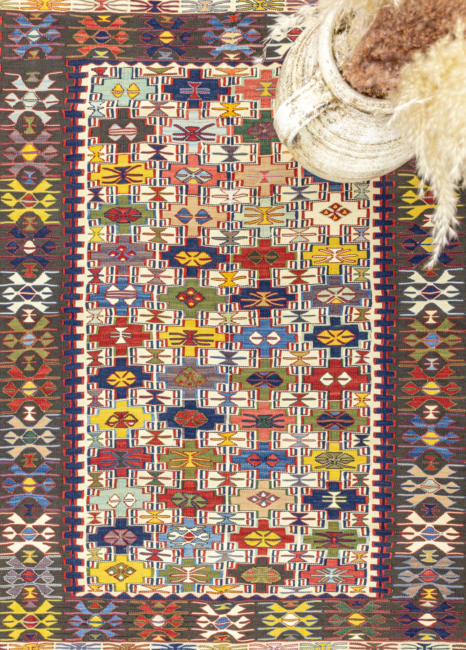Asher Renkli El Dokuma Nuzumla Kilim 106x144 cm
