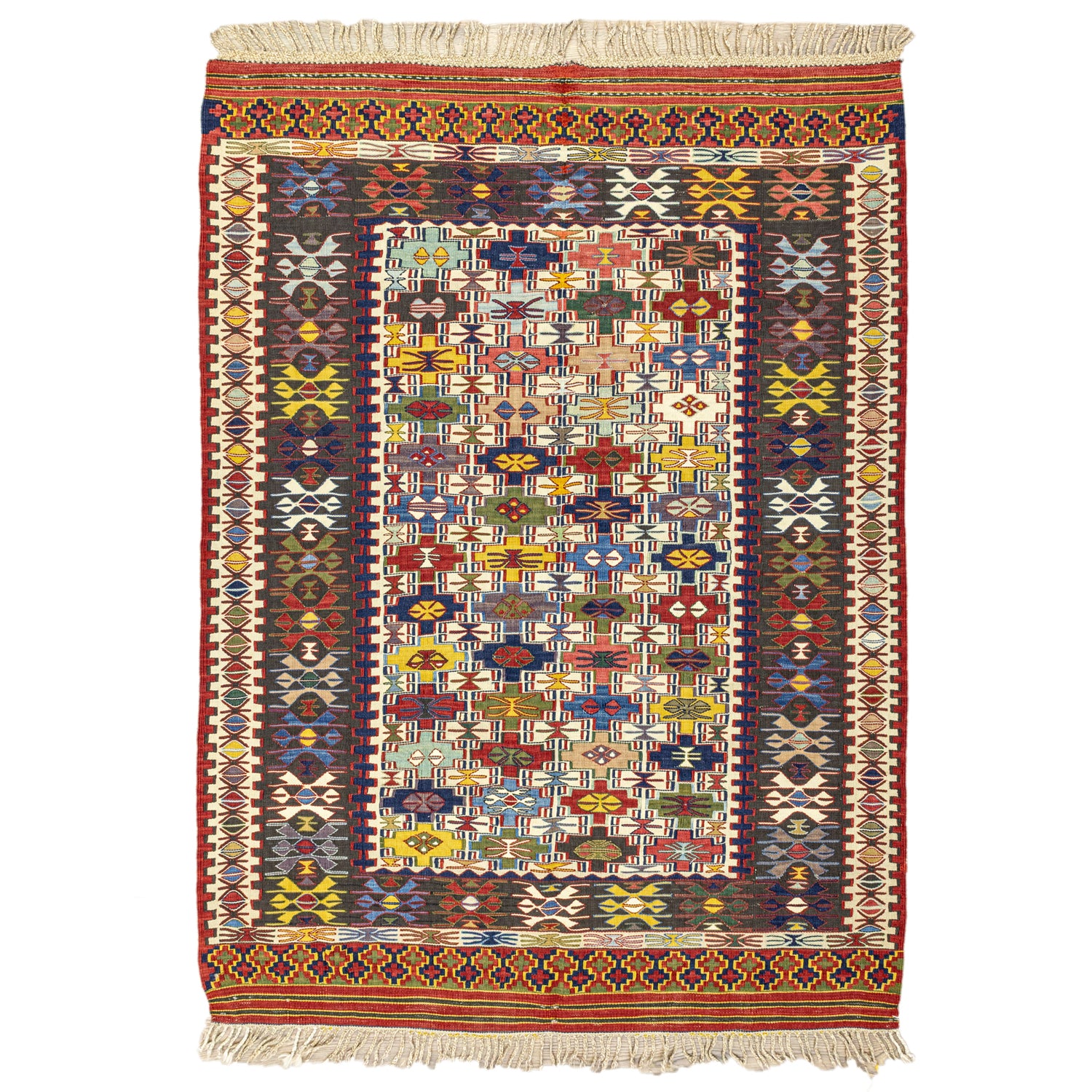 Asher Renkli El Dokuma Nuzumla Kilim 106x144 cm
