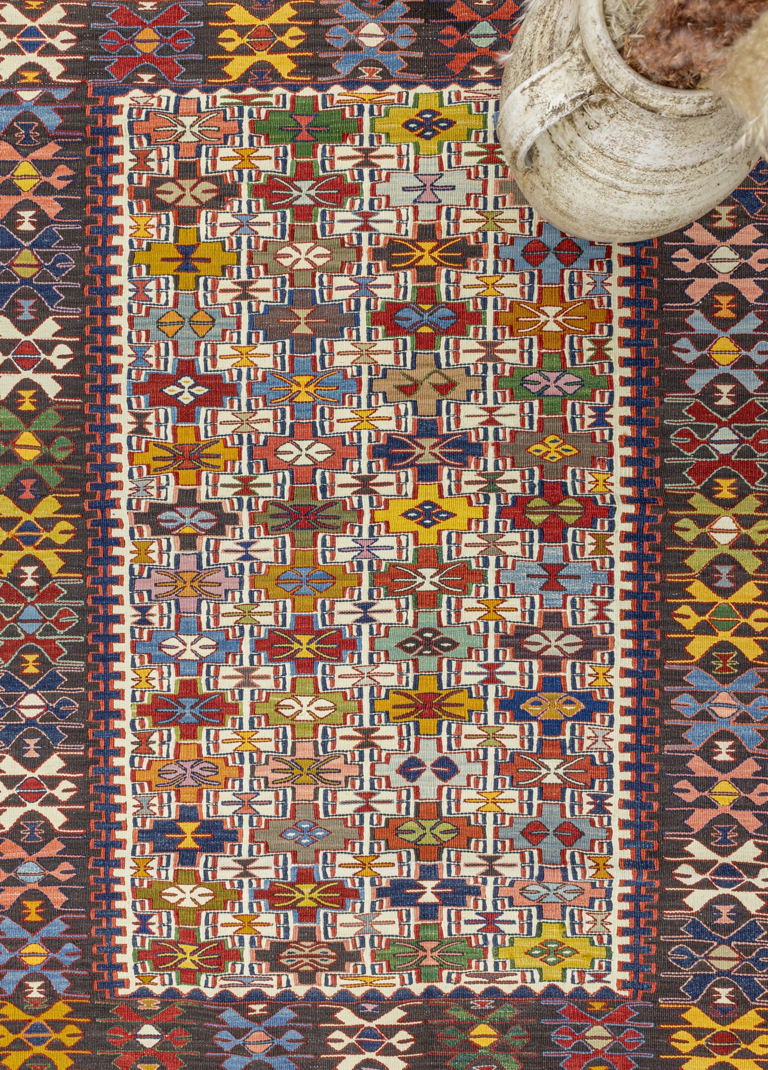 Tove Renkli Yün Nuzumla Kilimi 109x152 cm