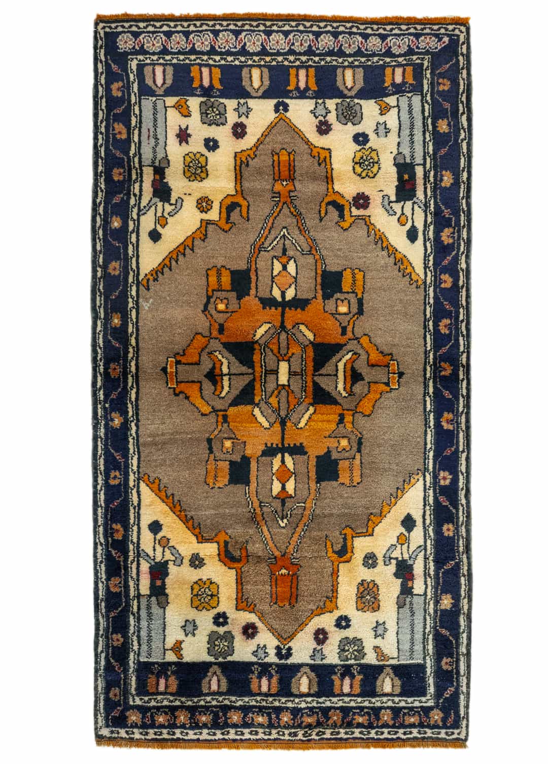 Delvan Rustik El Dokuma Yün Halı 115x224 cm