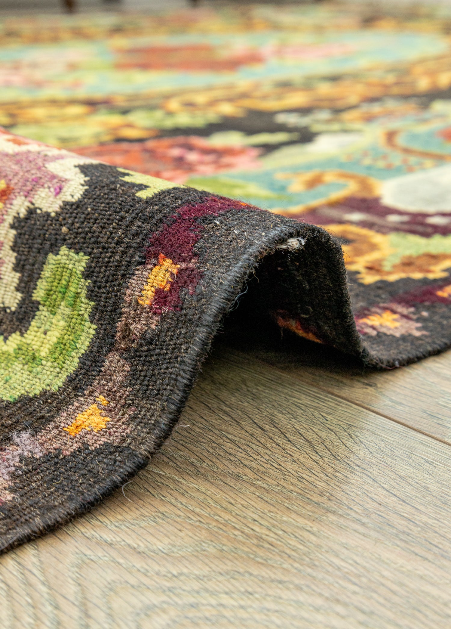 Gaia Floral El Dokuma Yün Kilim 191x310 cm