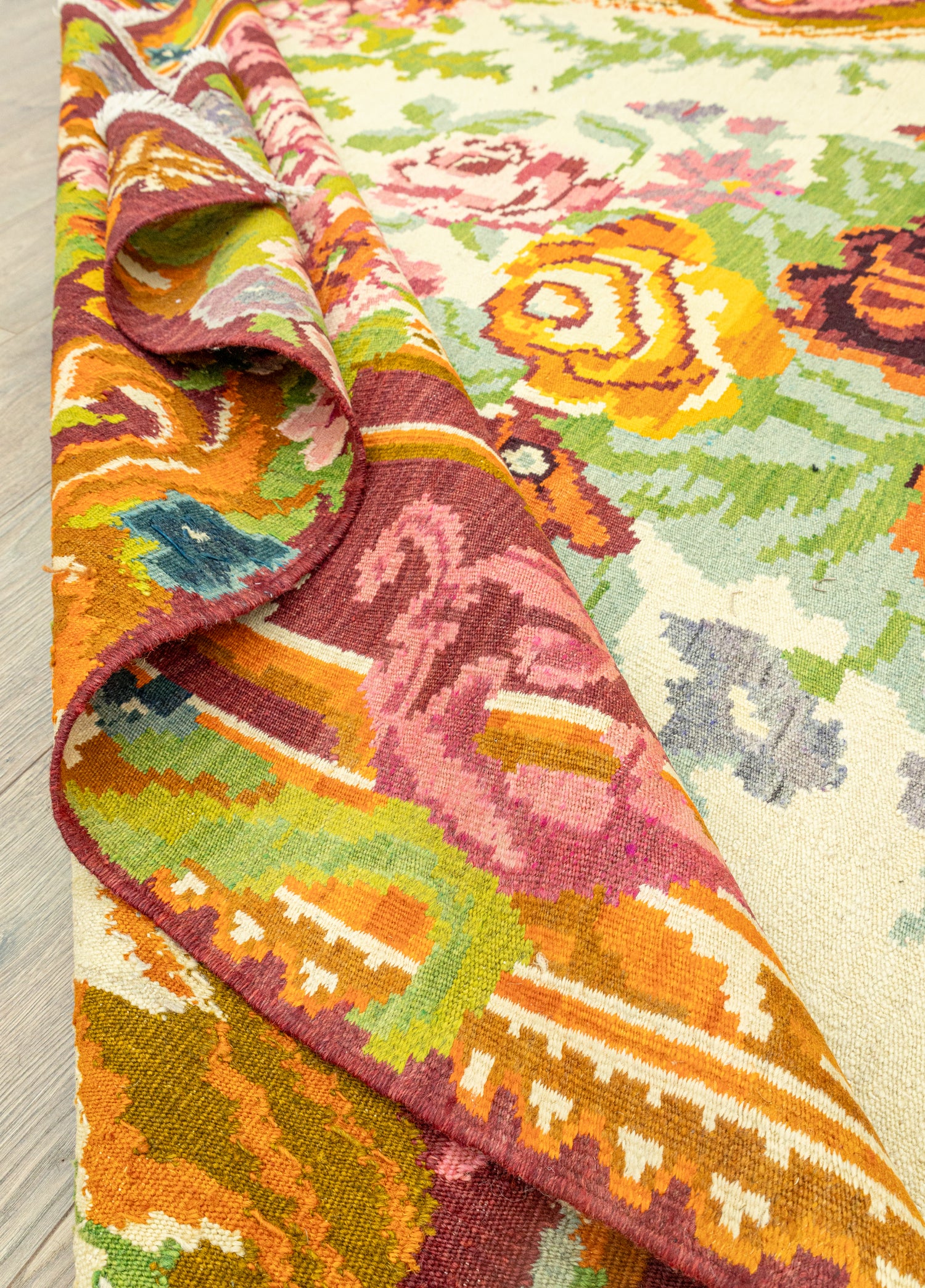 Derda Renkli Karabağ Yün Kilim 232x325 cm
