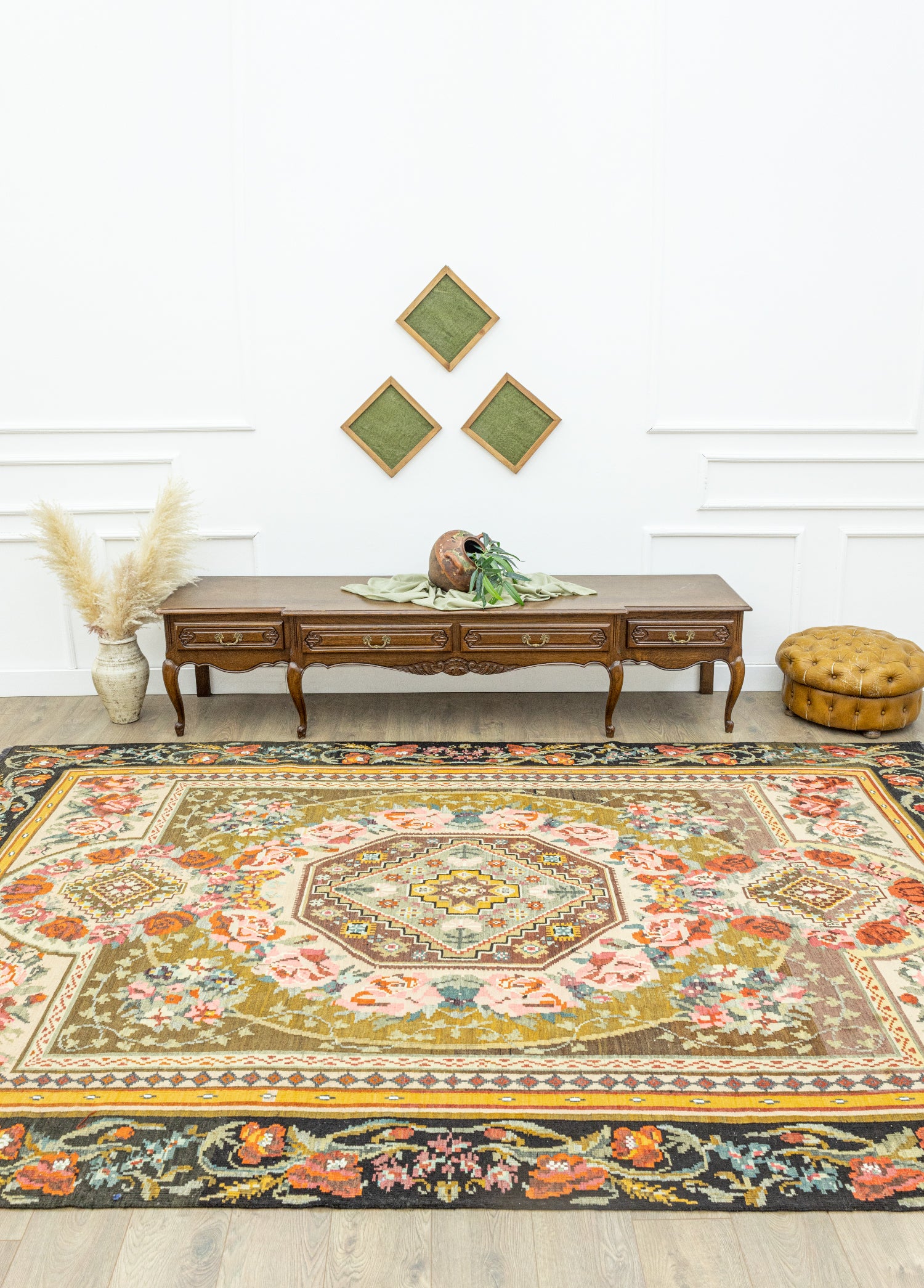 Liber Geometrik Tasarımlı Karabağ Kilim 233x355 cm