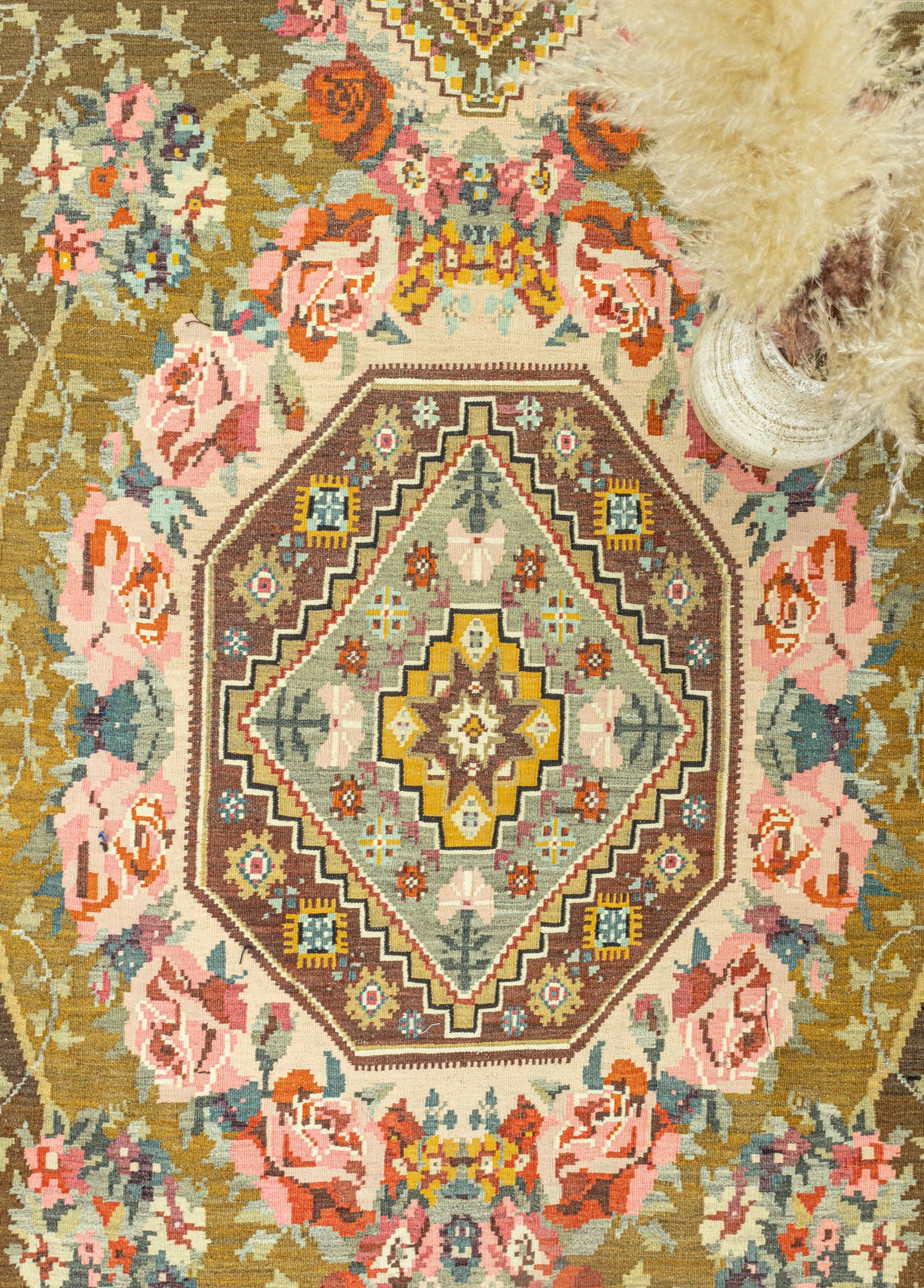 Liber Geometrik Tasarımlı Karabağ Kilim 233x355 cm