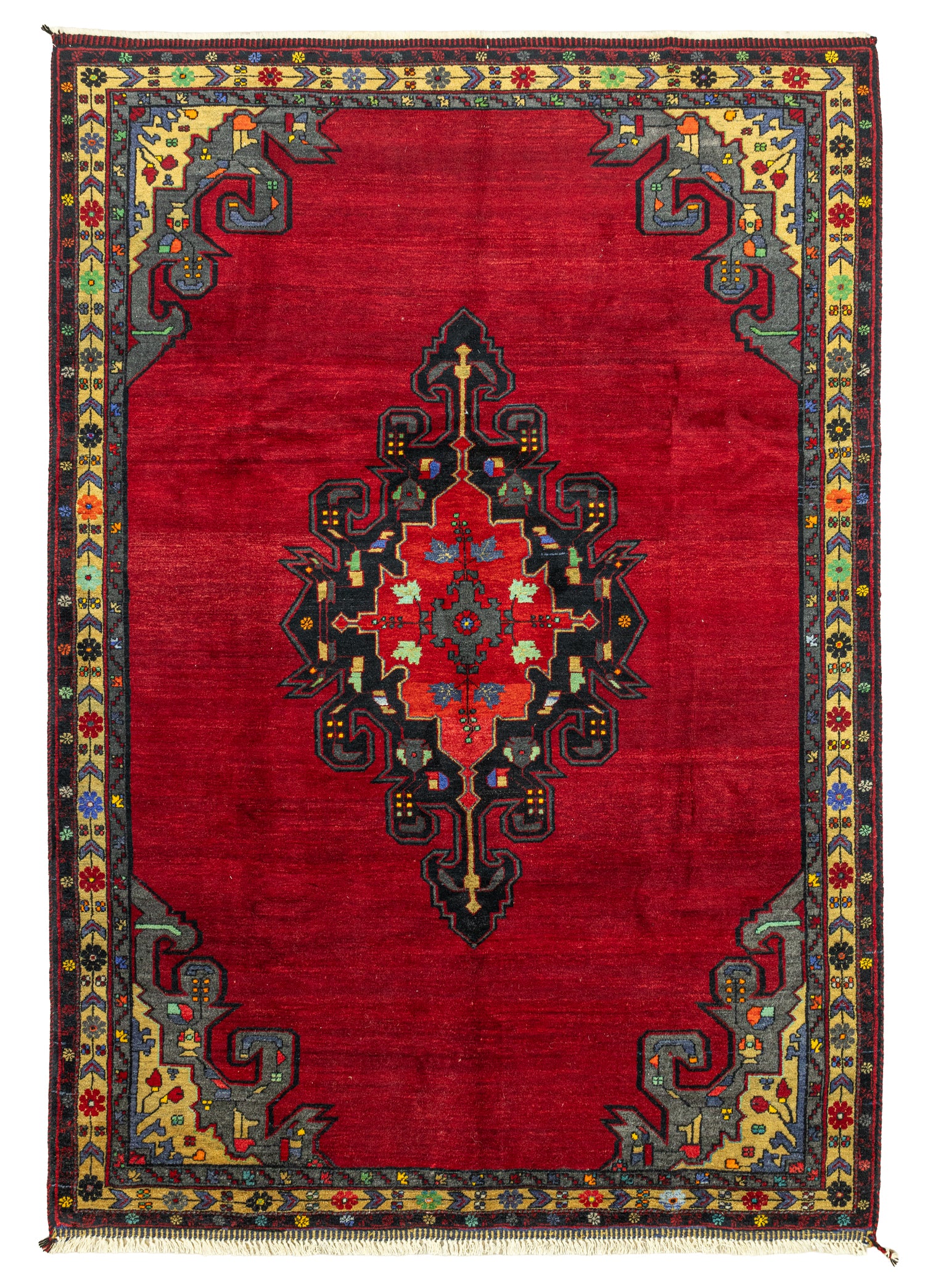 Sayat El Dokuma Kırmızı Sivas Halısı 239x342 cm